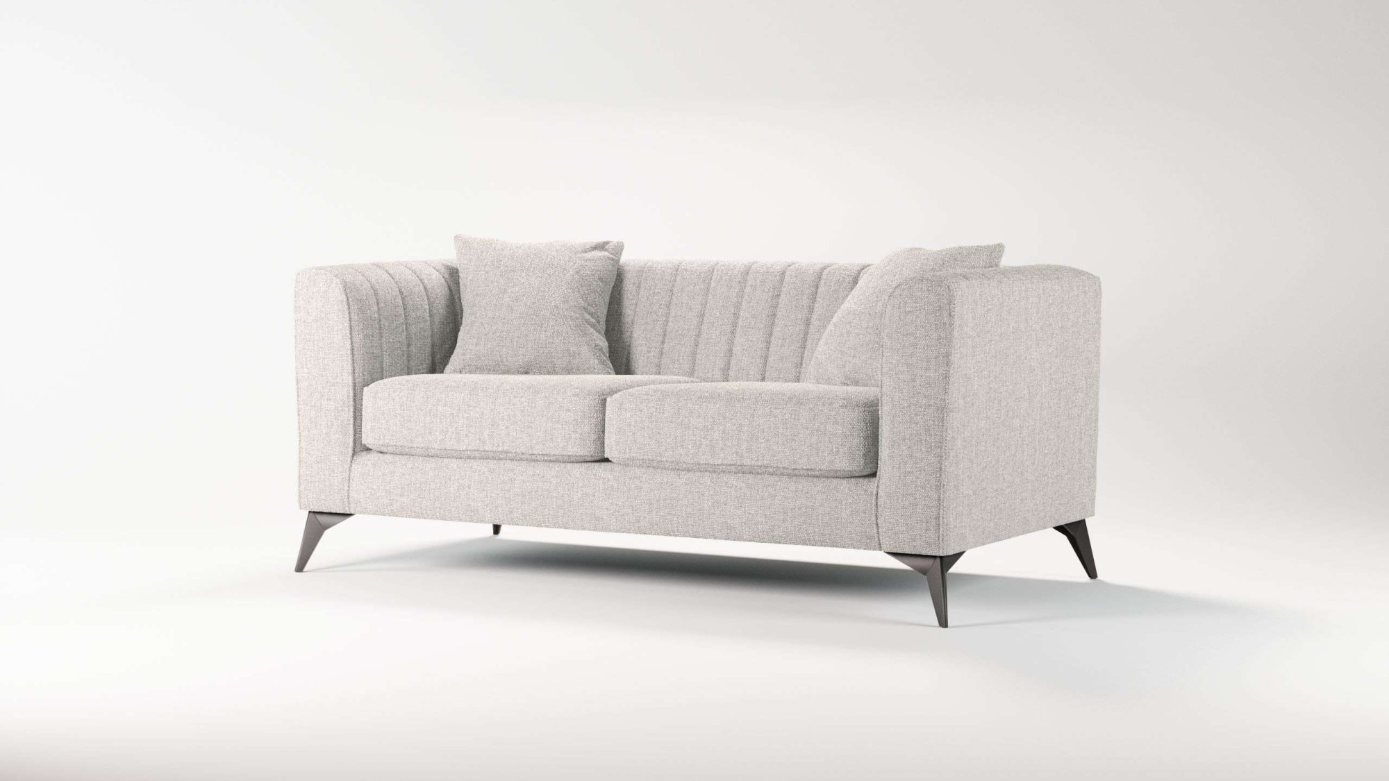 Places of Style 2-Sitzer »MATTHEW elegantes Designsofa, Maße B/T/H: 170/86/74 cm«, Steppung im Rücken, lose Sitzkissen, incl. Zierkissen