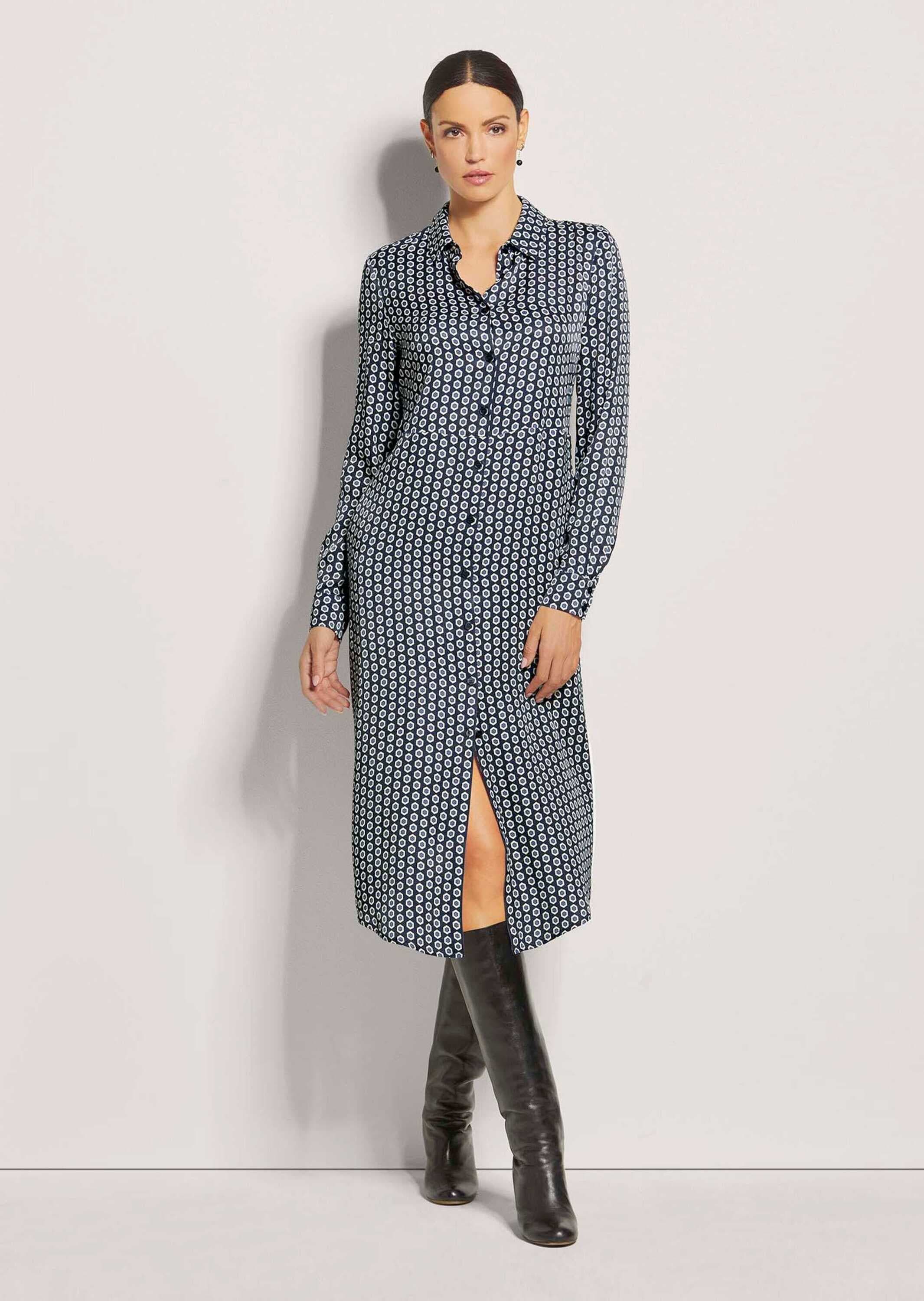 MADELEINE Midikleid »Kleid Hemdblusenkleid mit Grafik-Print«