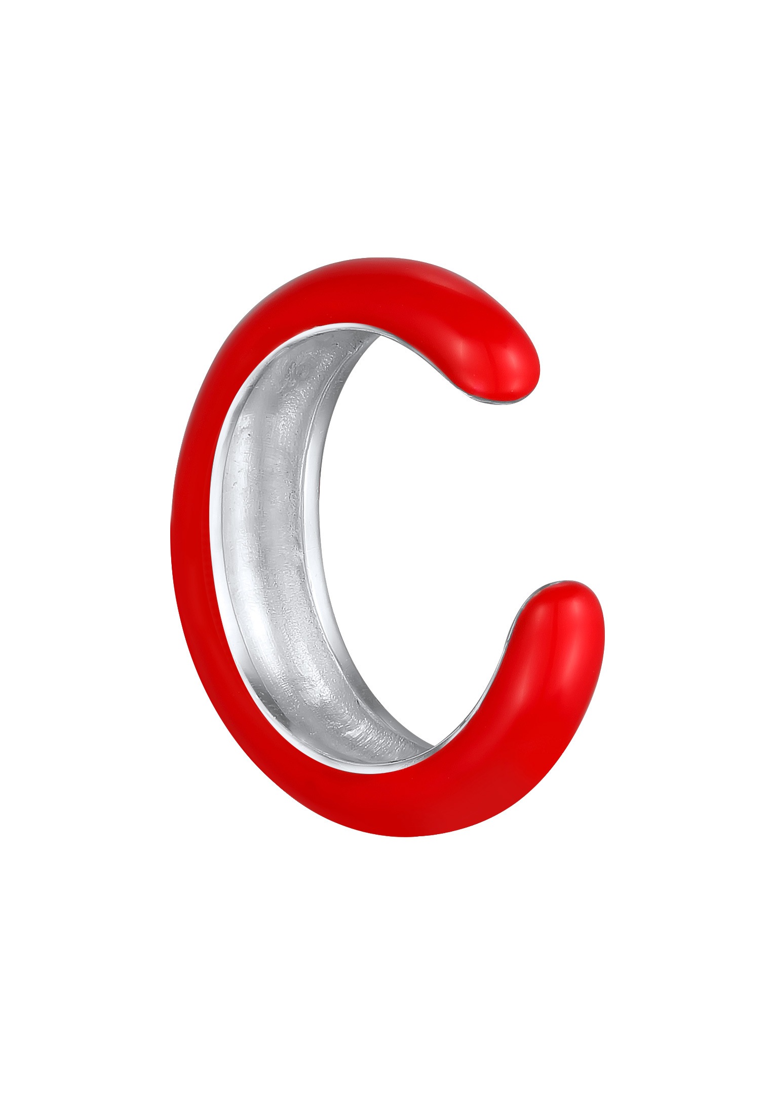 Elli Ohrklemme »Ohrringe Earcuff Emaille Rot 925 Sterling Silver«