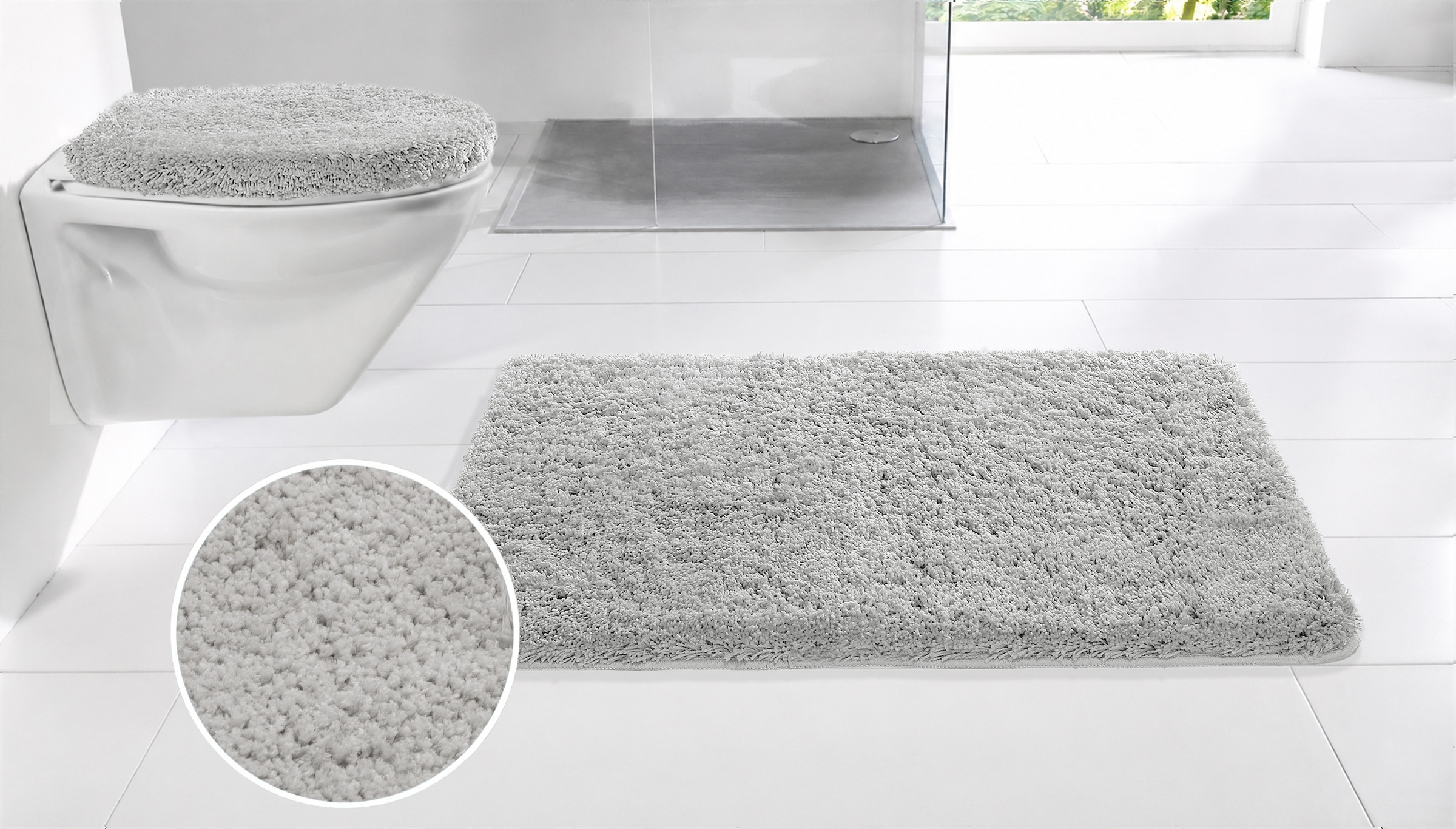 OTTO home Badematte »Sanremo Premium, Badvorleger, Badezimmer Teppich, sehr weich« Höhe 35 mm rutschhemmend beschichtet fußbodenheizungsgeeignet | schnell trocknend Badteppich, unifarben, rechteckig & als 3-tlg. Set erhältlich