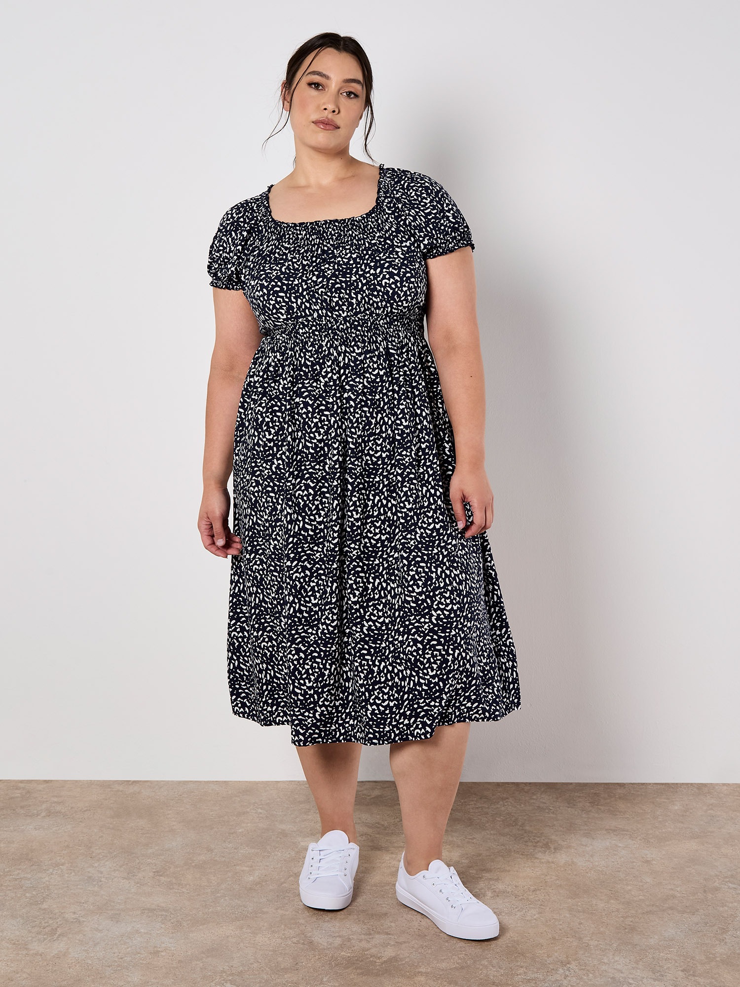 Apricot Druckkleid »Midikleid« Elastischer Bund