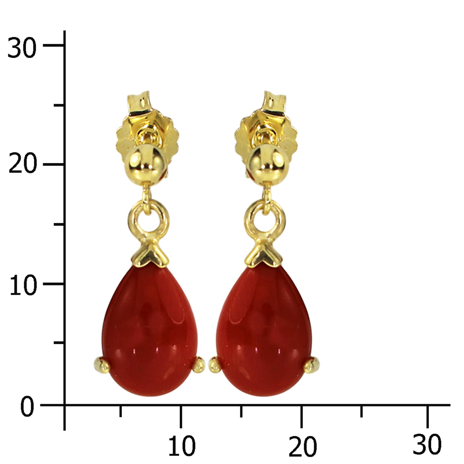 OSTSEE-SCHMUCK Paar Ohrhänger »- Meret - Gold 333/000 - Koralle«