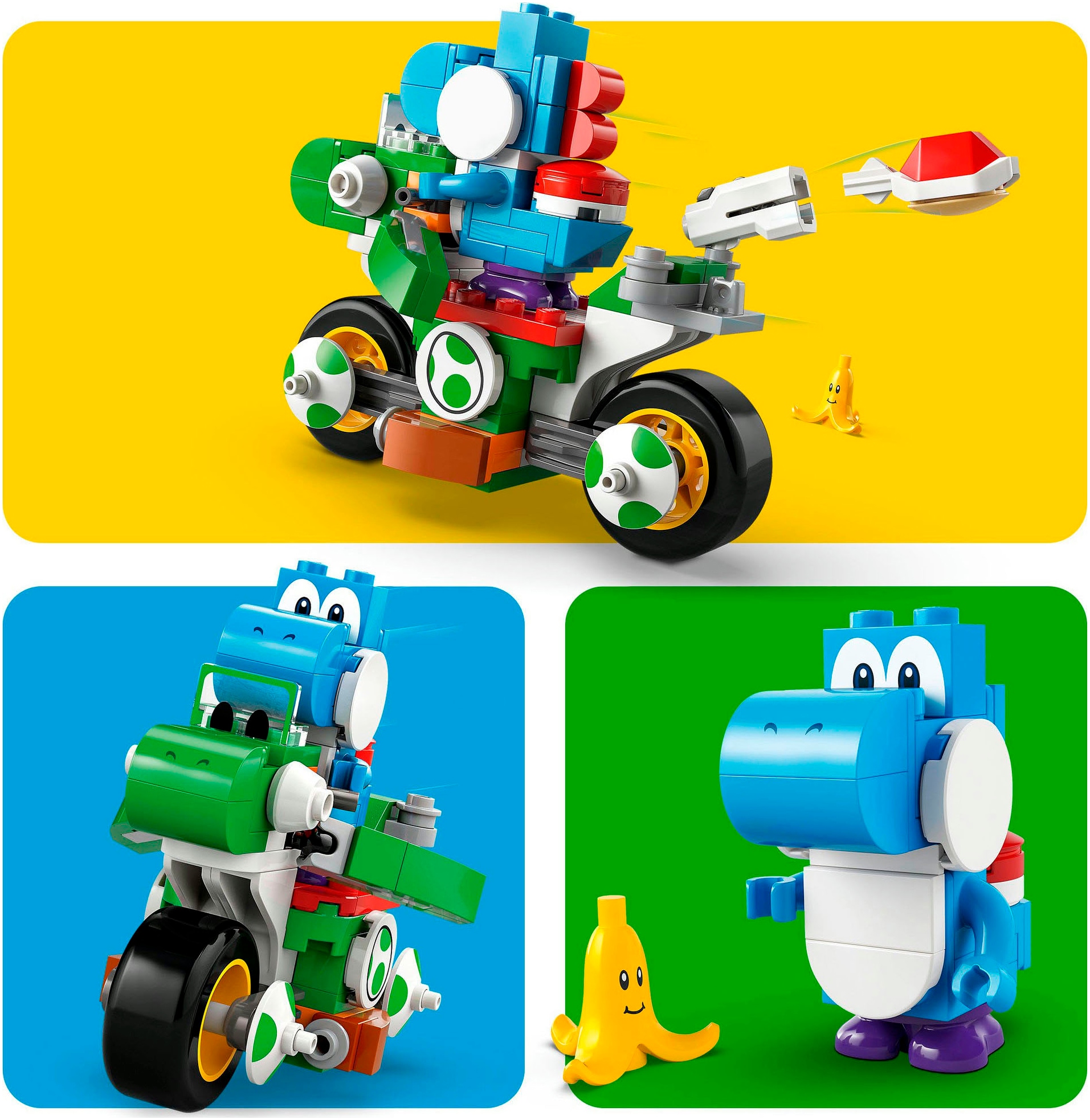 LEGO® Konstruktionsspielsteine »Mario Kart™ – Yoshi–Bike (72031), LEGO Super Mario«, (133 St.), Made in Europe