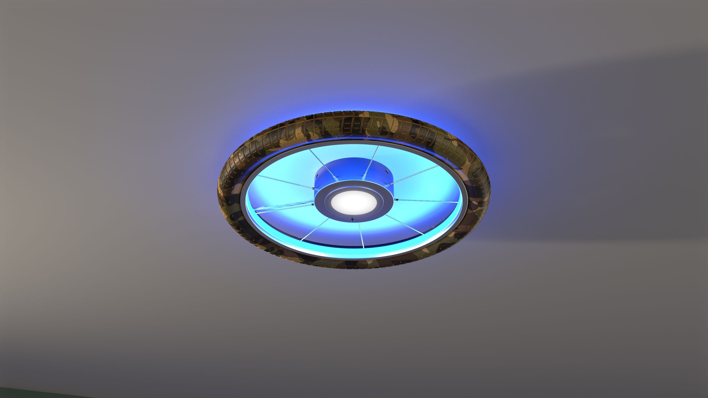 my home Deckenleuchte »Bela« LED-Modul 1 Stk. RGB Funkfernbedienung, Reifenleuchte, Wheel