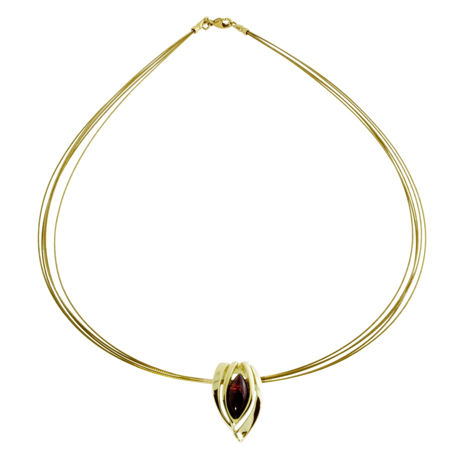 OSTSEE-SCHMUCK Kette mit Anhänger »- Gleiter-Rana - Gold 333/000 - Bernstein«