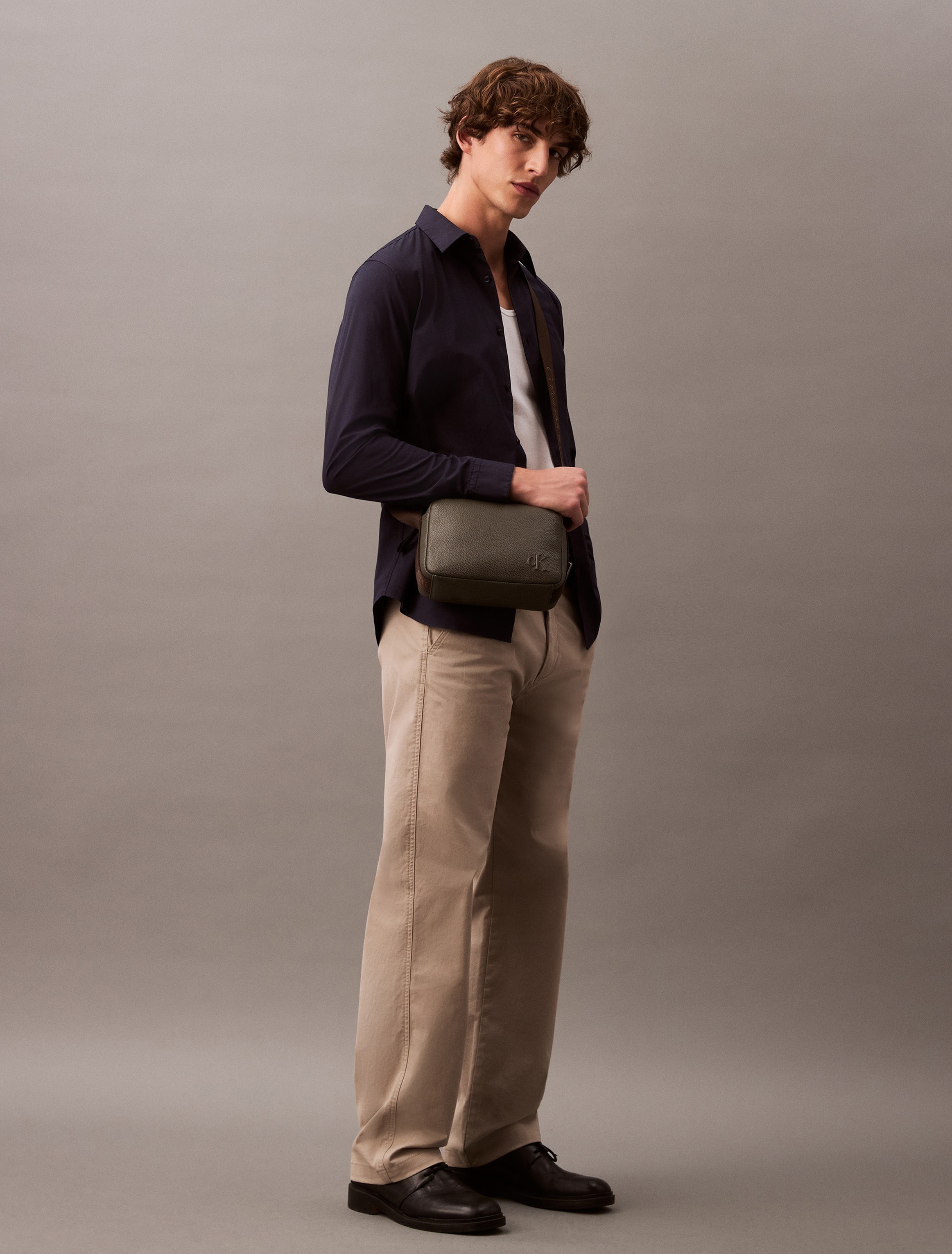 Calvin Klein Langarmhemd »LS SOLID STRETCH SLIM SHIRT«, in Unifarbe