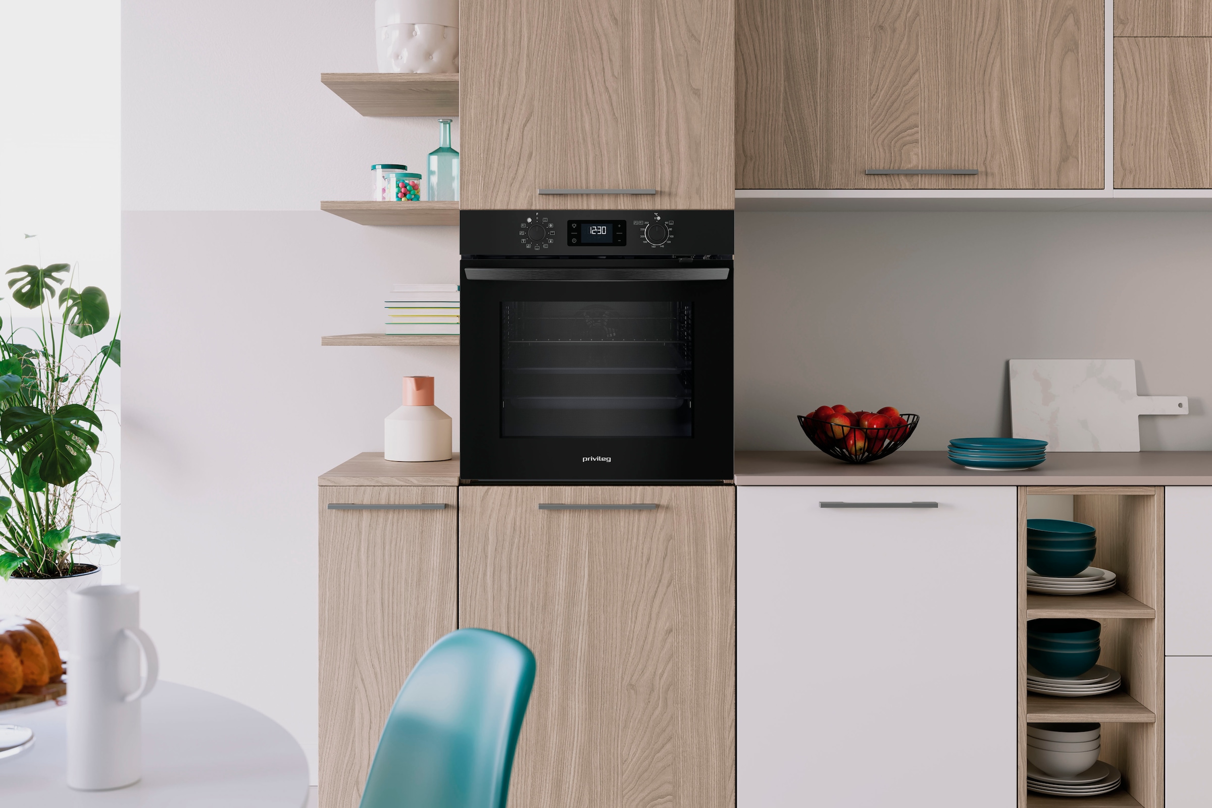 Privileg Backofen-Set »PBA285PU1K«, (Set, 2 St.), Hydrolyse & Pyrolyse - zwei Reinigungsfunktionen für jeden Bedarf