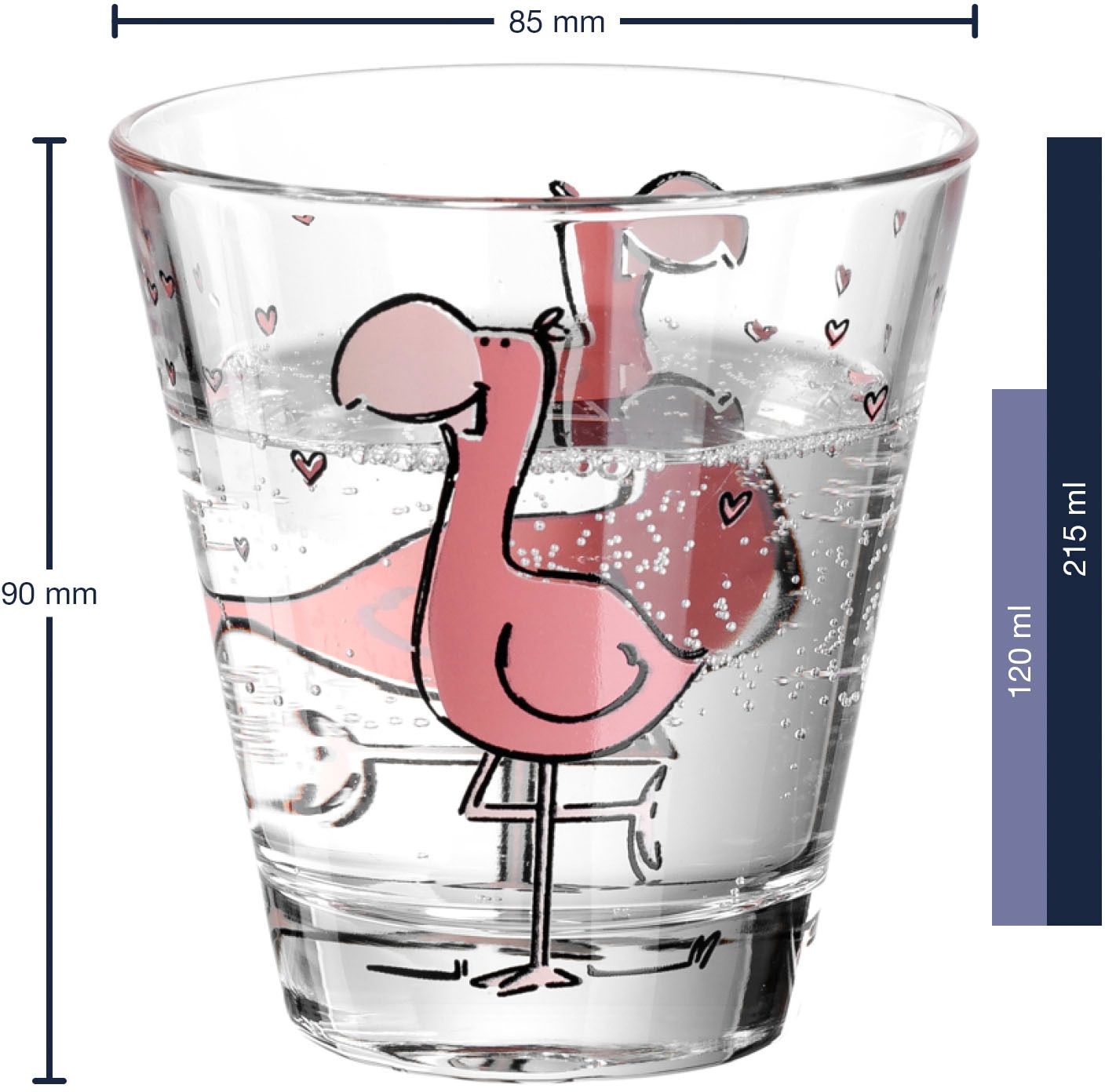 LEONARDO Kinderbecher »BAMBINI  Flamingo« 215 ml, 6-teilig