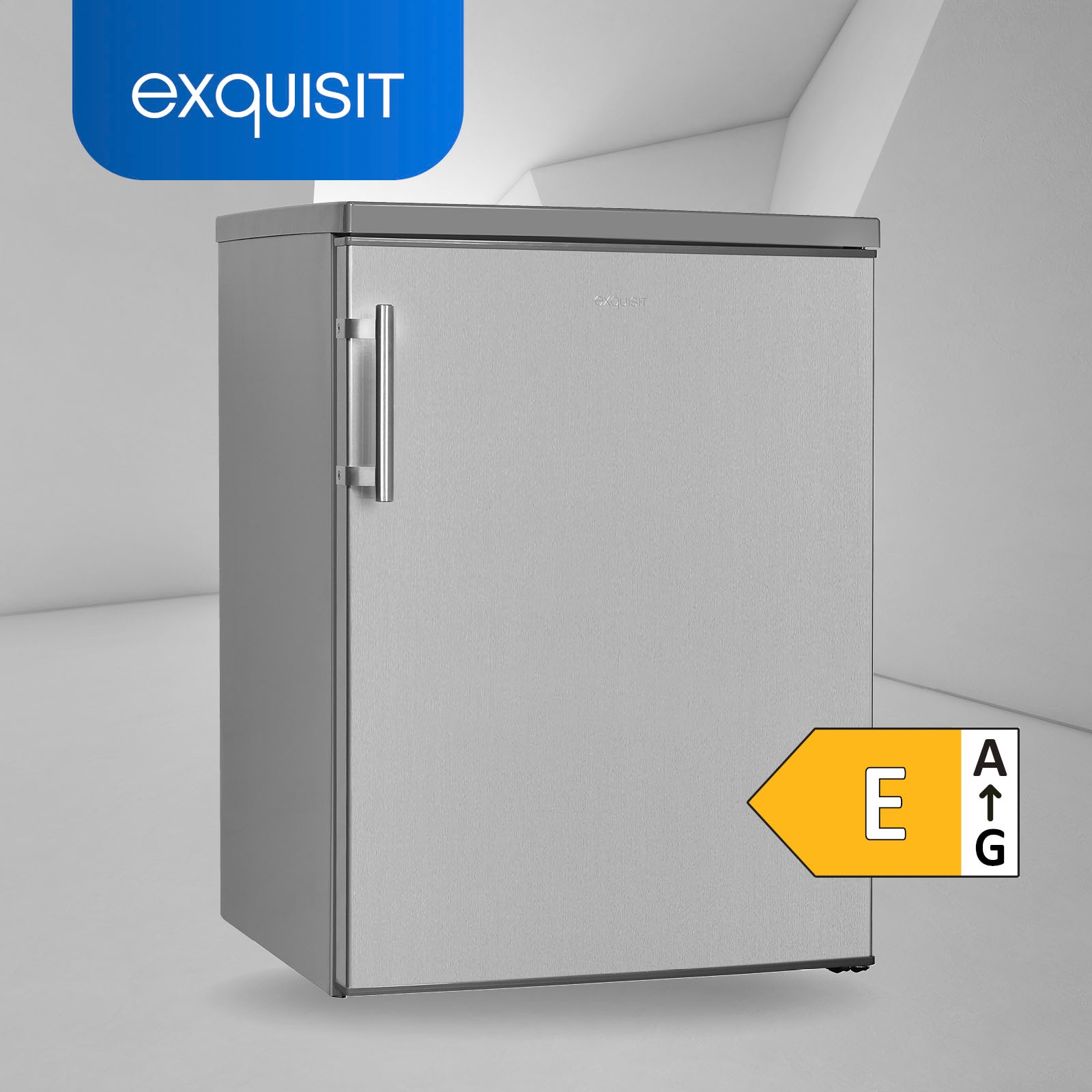 exquisit Kühlschrank, KS18-4-H-170E inoxlook, 85,0 cm hoch, 60,0 cm breit  online bestellen