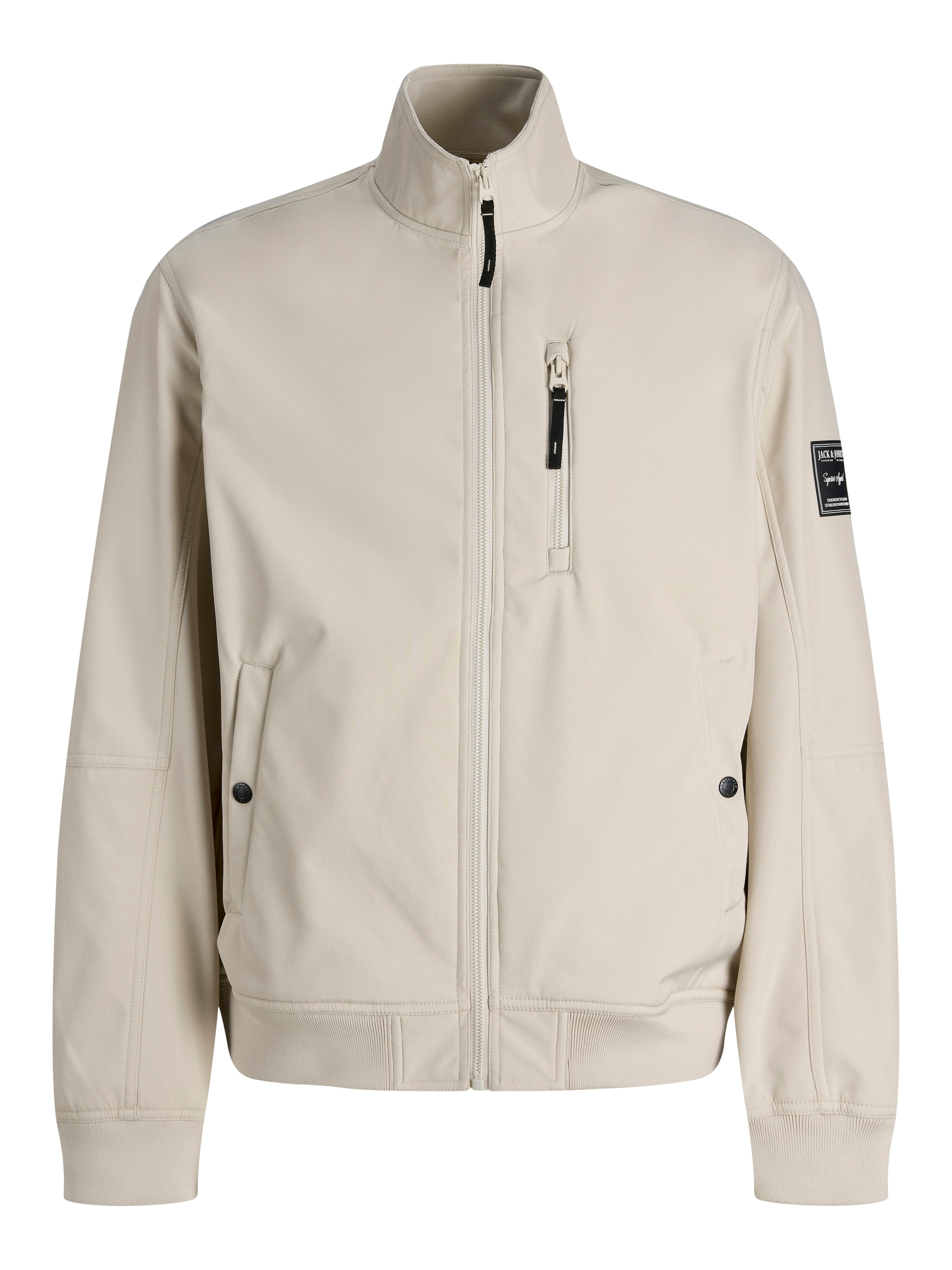 Jack & Jones Softshelljacke »JJEPARKER SOFTSHELL BOMBER SN« Softshelljacke, aus Polyester, modischer Fit, mit Brust-Reißverschluss