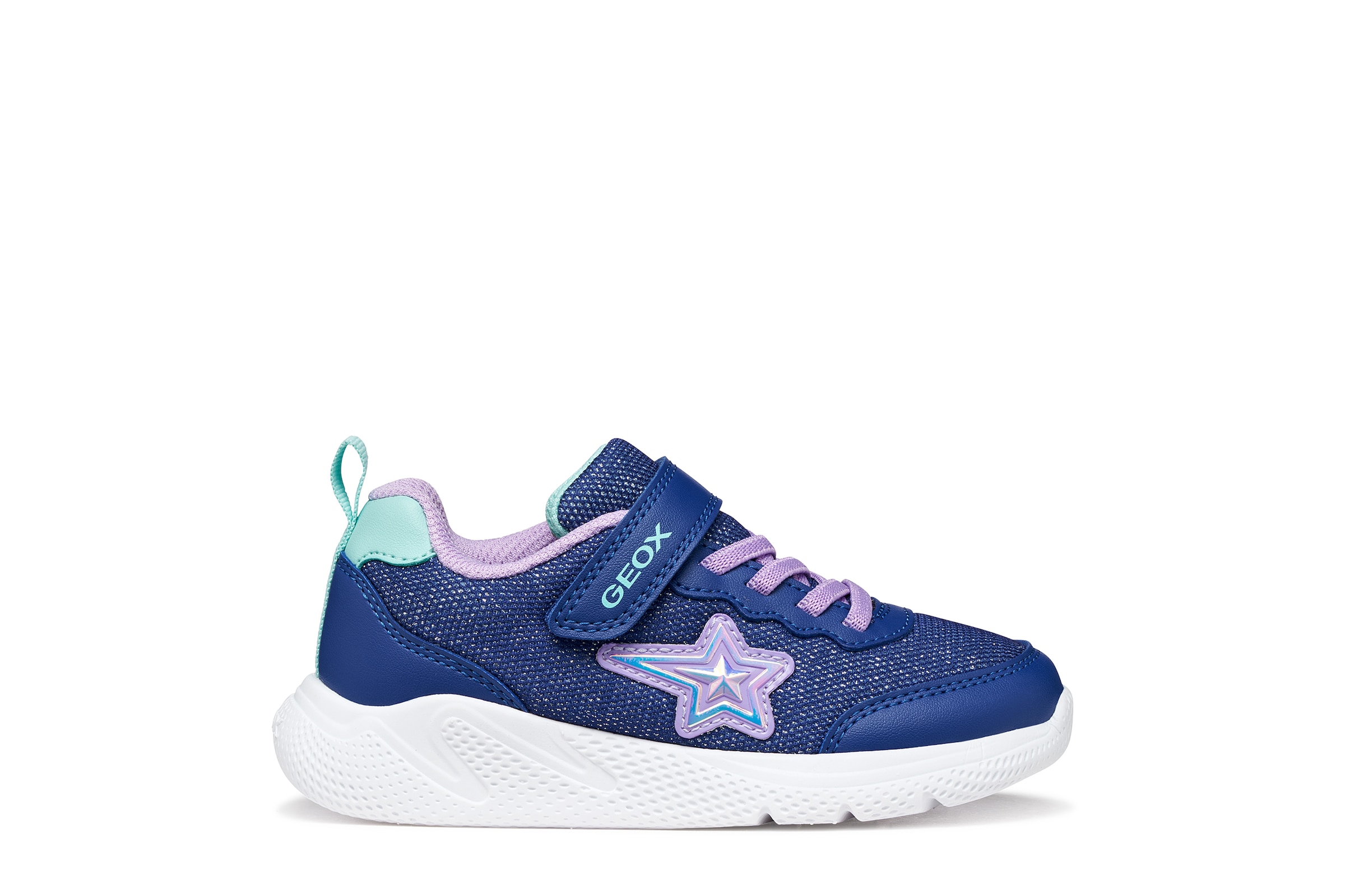 Geox Sneaker »J SPRINTYE GIRL«  Slipper mit schönen Glitzerdetails, Größenschablone zum Download