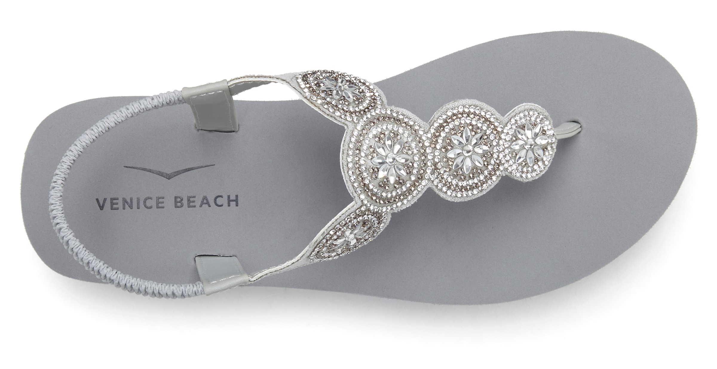 Venice Beach Zehensteg-Sandale, ultraleicht mit Glitzerdetails VEGAN