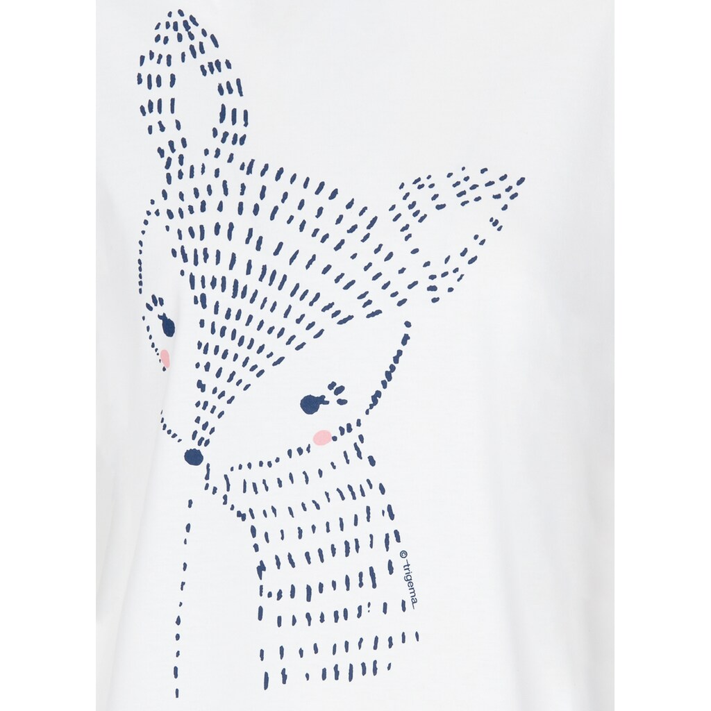 Trigema Schlafanzug »TRIGEMA Schlafshirt mit süßem Reh-Motiv«