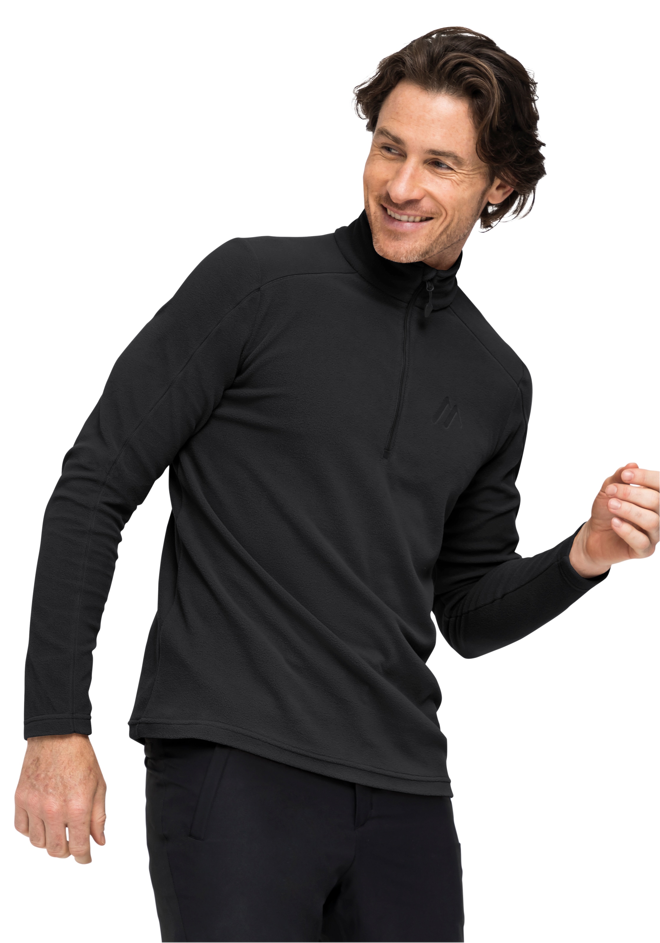 Maier Sports Fleecepullover »Dennis«, Herren Fleece, funktioneller Midlayer, Half-Zip, Regular Fit
