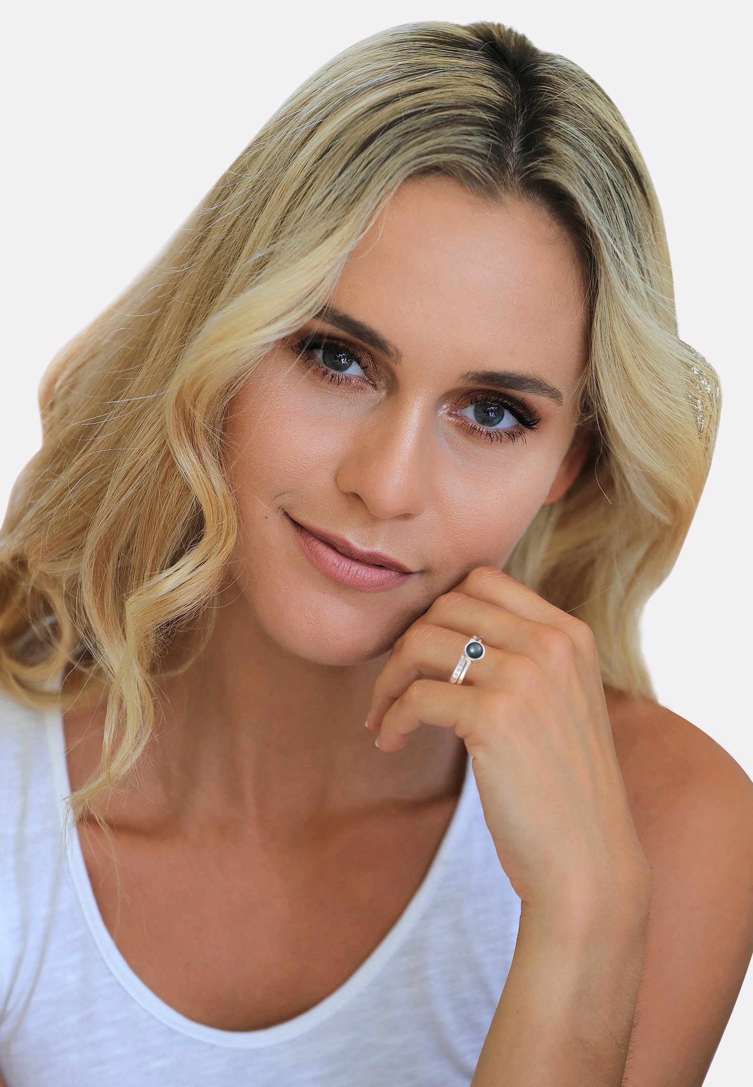 Nenalina Ring-Set »Ring Süßwasserperle Eternity Zirkonia 2er Set 925«