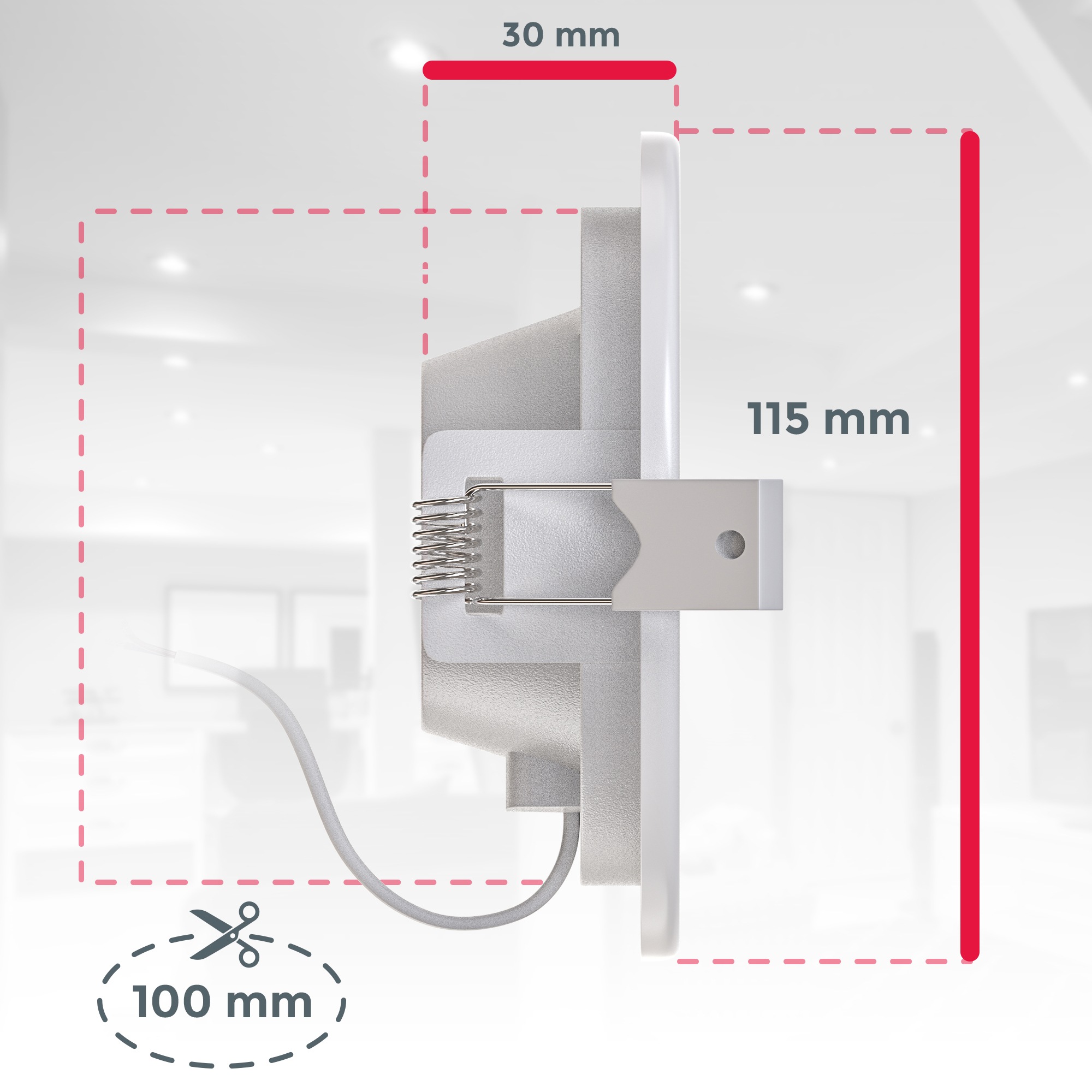 B.K.Licht LED Einbauleuchte, 6er Set, ultraflache Bauweise, LED Modul mit 6 Watt, 450 Lumen, 3.000 Kelvin, IP 44 