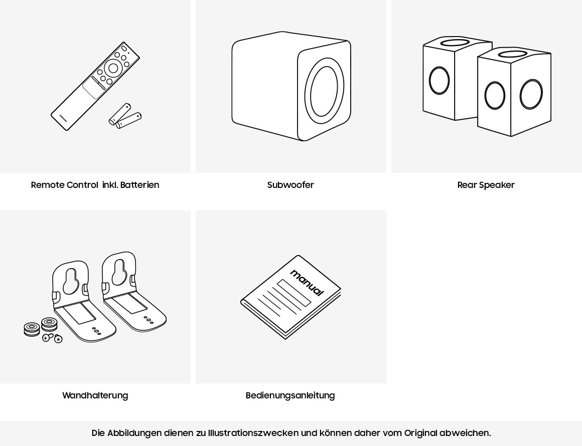 Samsung Soundbar »HW-Q995GF Q-Soundbar« 11.1.4 (Bluetooth | WLAN (WiFi) App-Steuerung | Bassregelung | Lautstärkeregelung | Pairing ) 11.1.4-Kanal Subwoofer & Rücklautsprecher, Kabellos Dolby Atmos, DTS:X