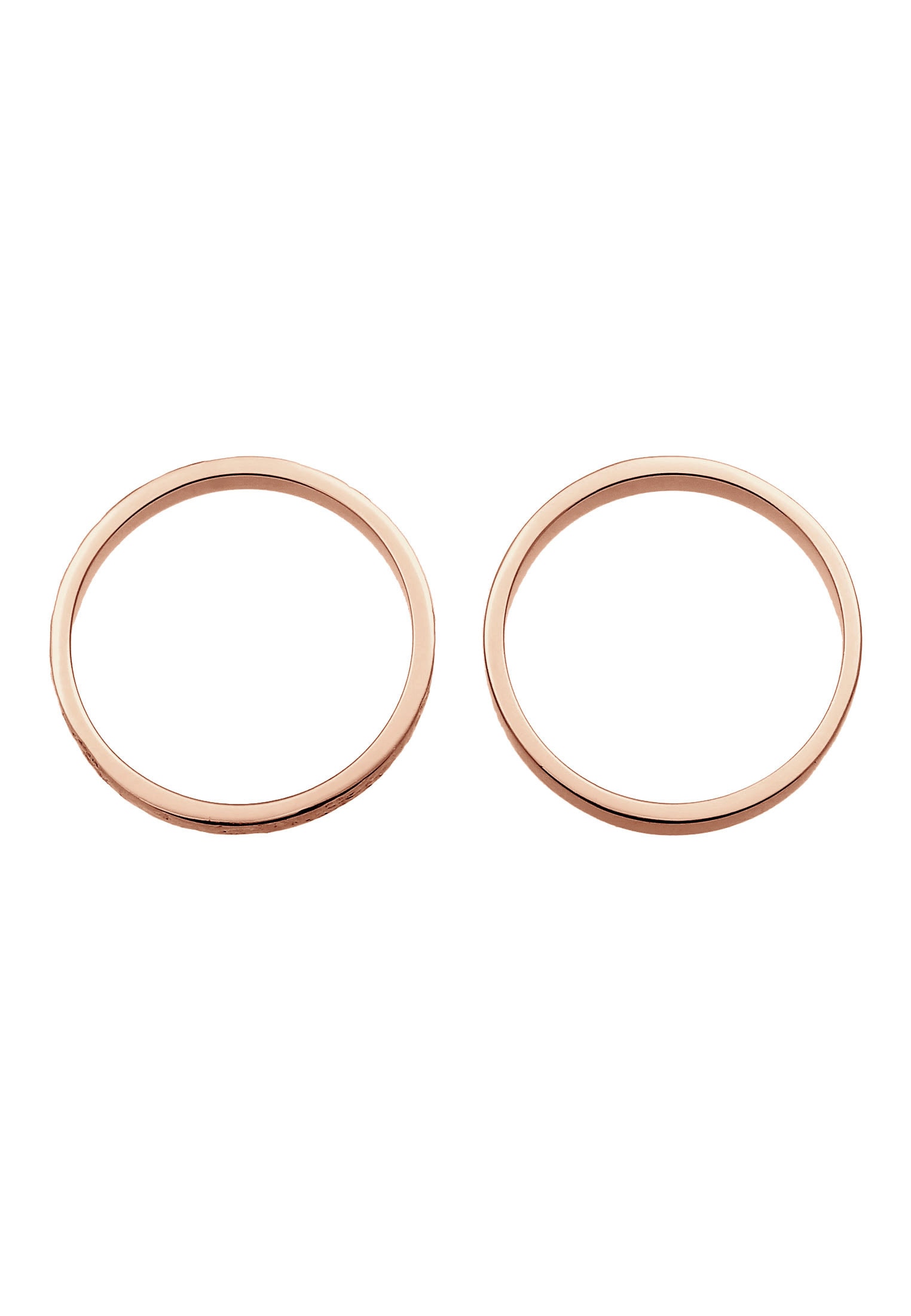 Elli Ring-Set »Ring Bandring Basic Gehämmert (Set 2-tlg) 925 Silber«