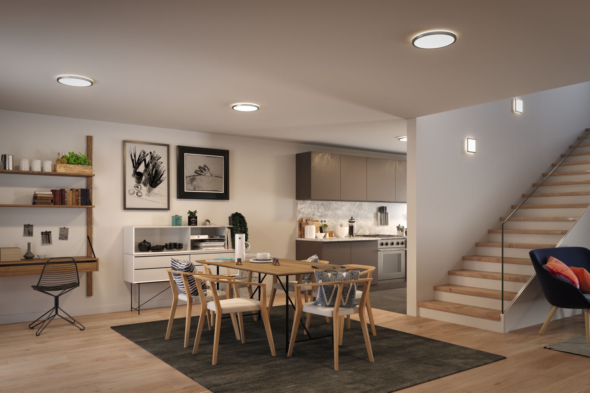 Paulmann LED Panel »Atria Shine IP44 eckig 190x190mm 11,2W 900lm 4000K«, 1 flammig, Backlight