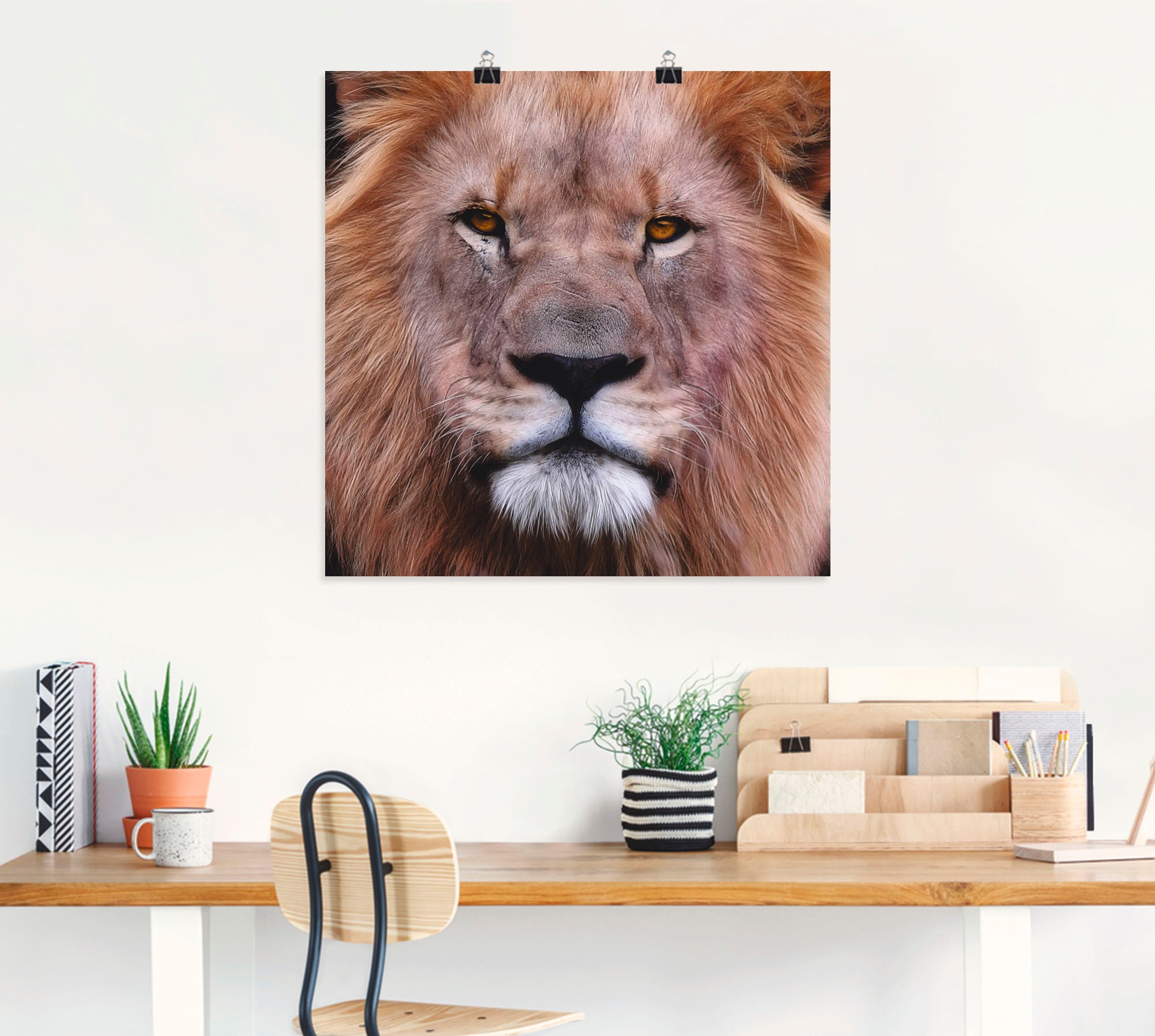 Artland Wandbild »König der Löwen«, auf bestellen als Raten (1 Leinwandbild, St.), oder in Wildtiere, Poster Größen Wandaufkleber versch