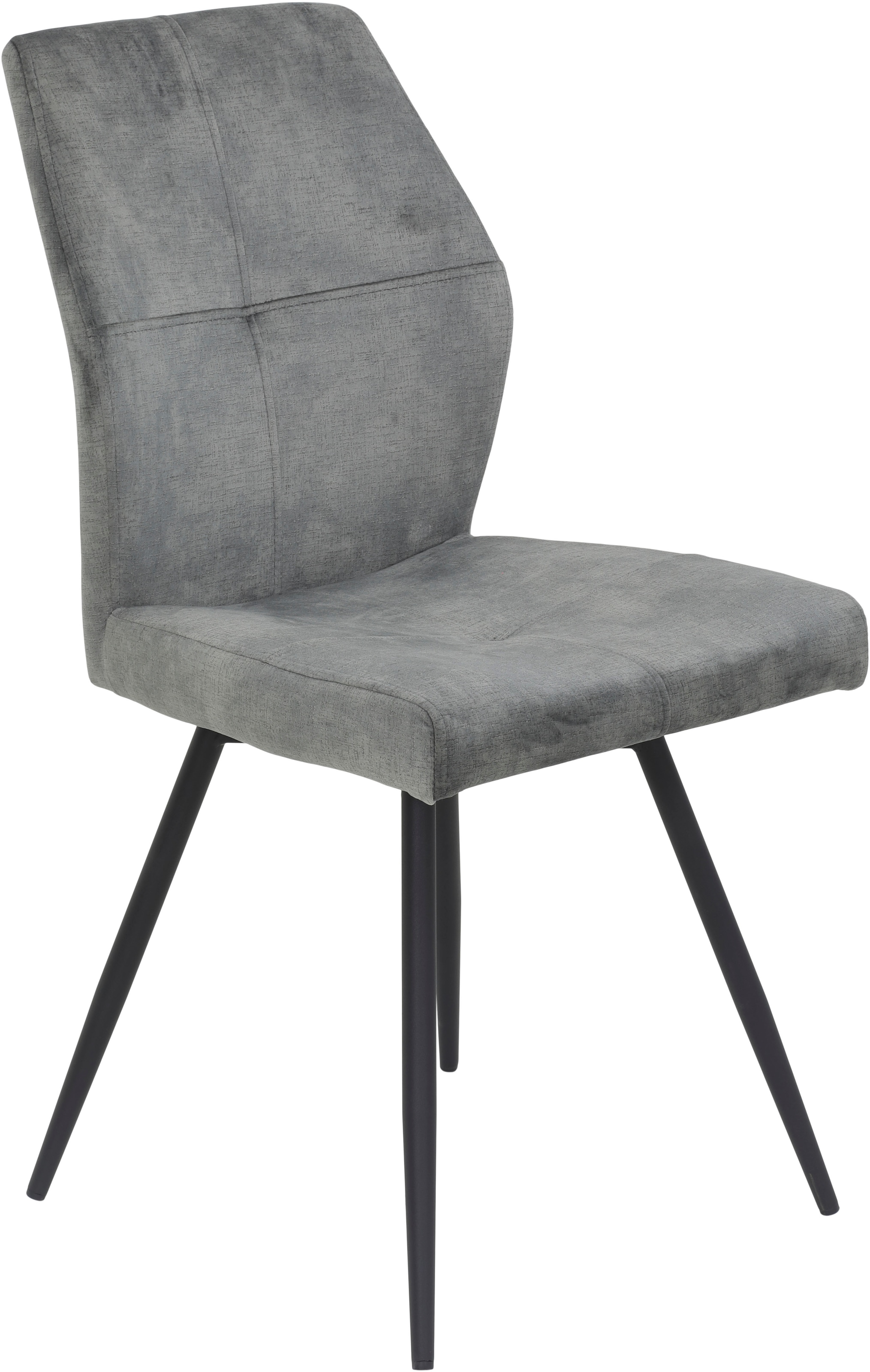 HELA 4-Fußstuhl »ALLY«, (Set), 2 St., Microfaser VINTAGE-Polyester, 4-Fuß, 360° drehbar, gepolstert, Vintage Velvet mit Steppnähten