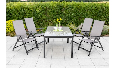 MERXX Garten-Essgruppe »Vicenza«, (5 tlg.), 4 Klappsessel mit Tisch kaufen
