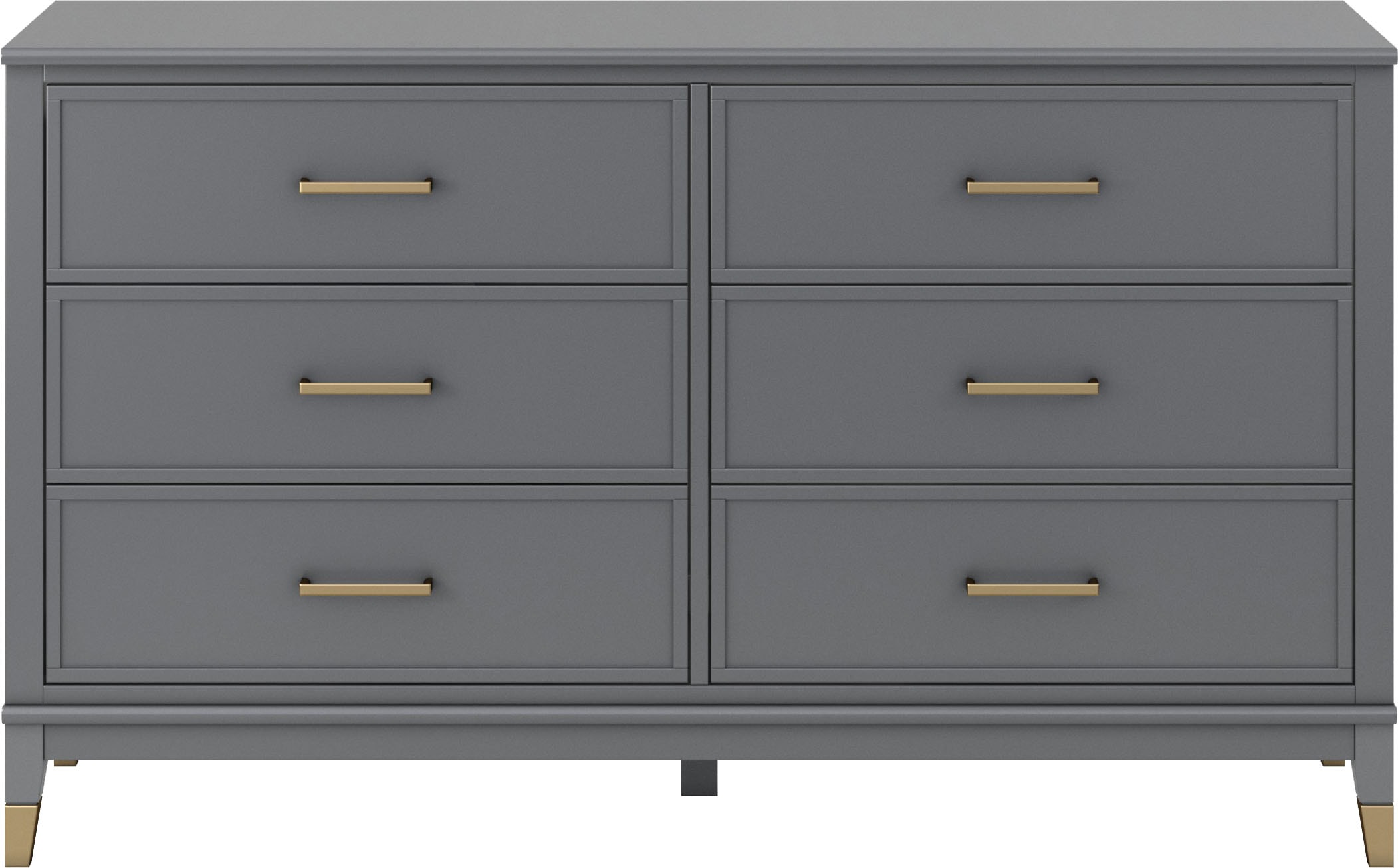 CosmoLiving by Cosmopolitan Kommode »Westerleigh« mit 6 Schubladen, MDF, Beine aus Massivholz, Höhe 85 cm, Breite 145 cm