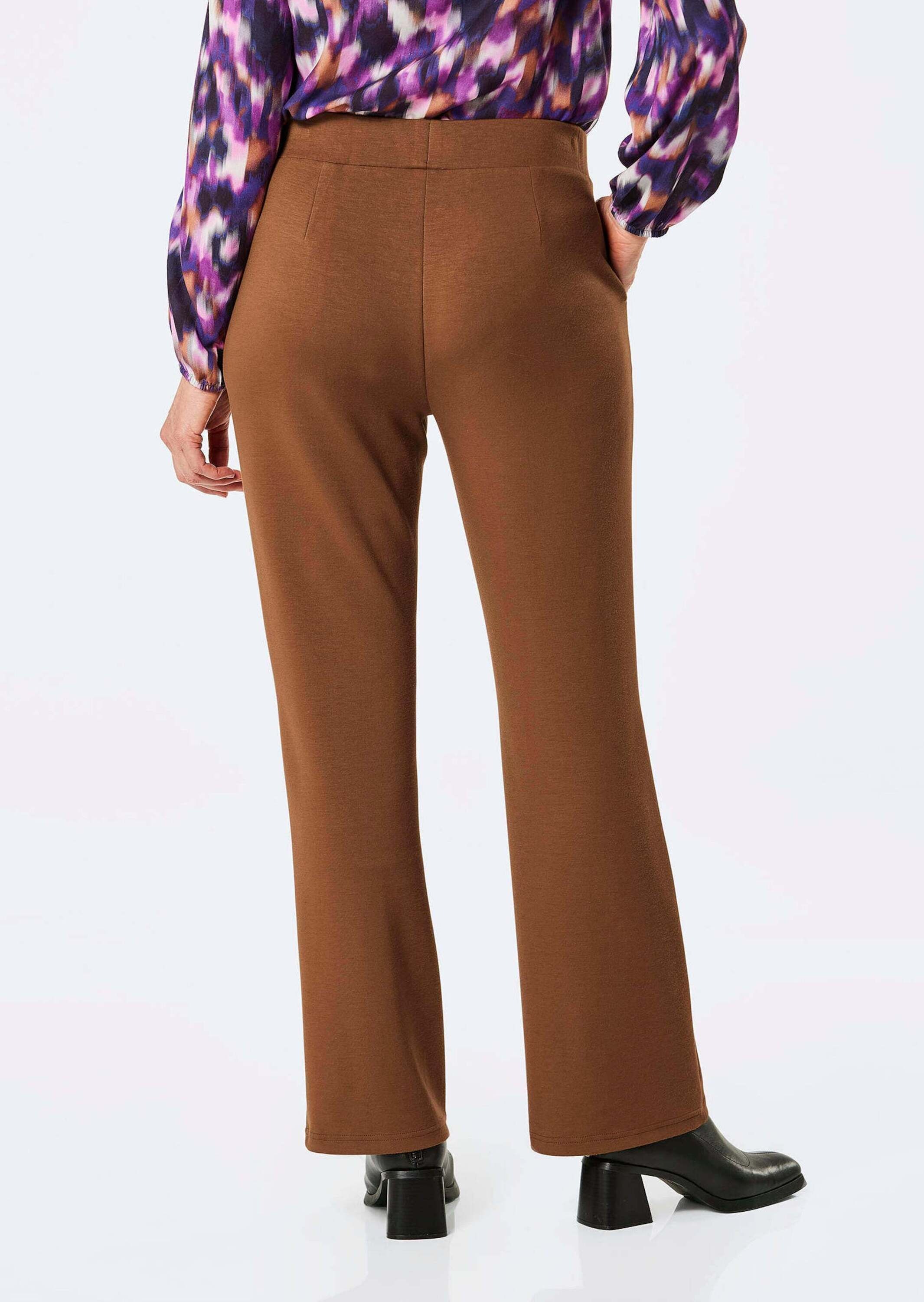 GOLDNER Chinohose »Kurzgröße Jerseyhose VERA mit Biesen«