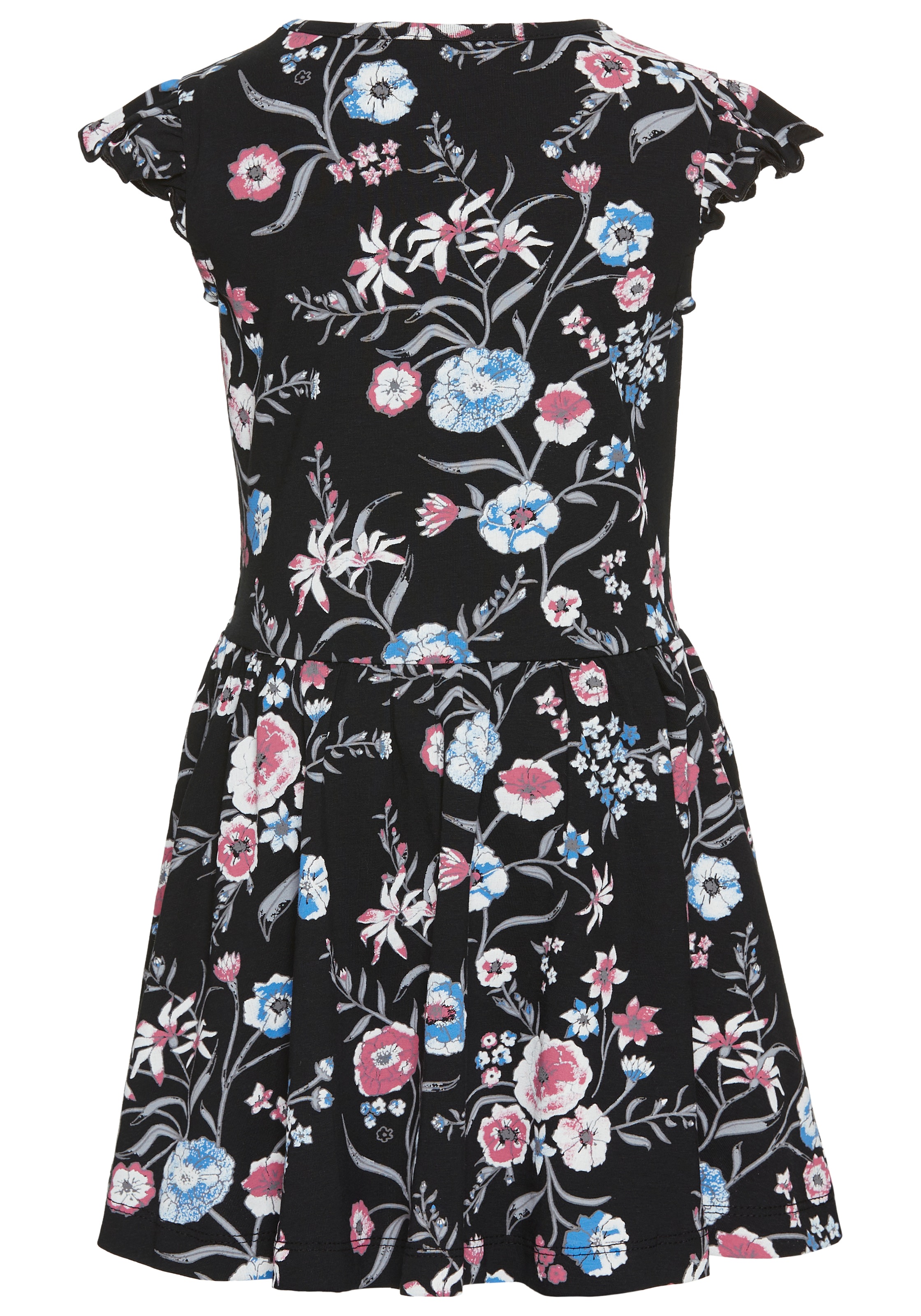 KIDSWORLD Jerseykleid »Shirtkleid im trendigen Allover-Muster« mit Flügelärmeln