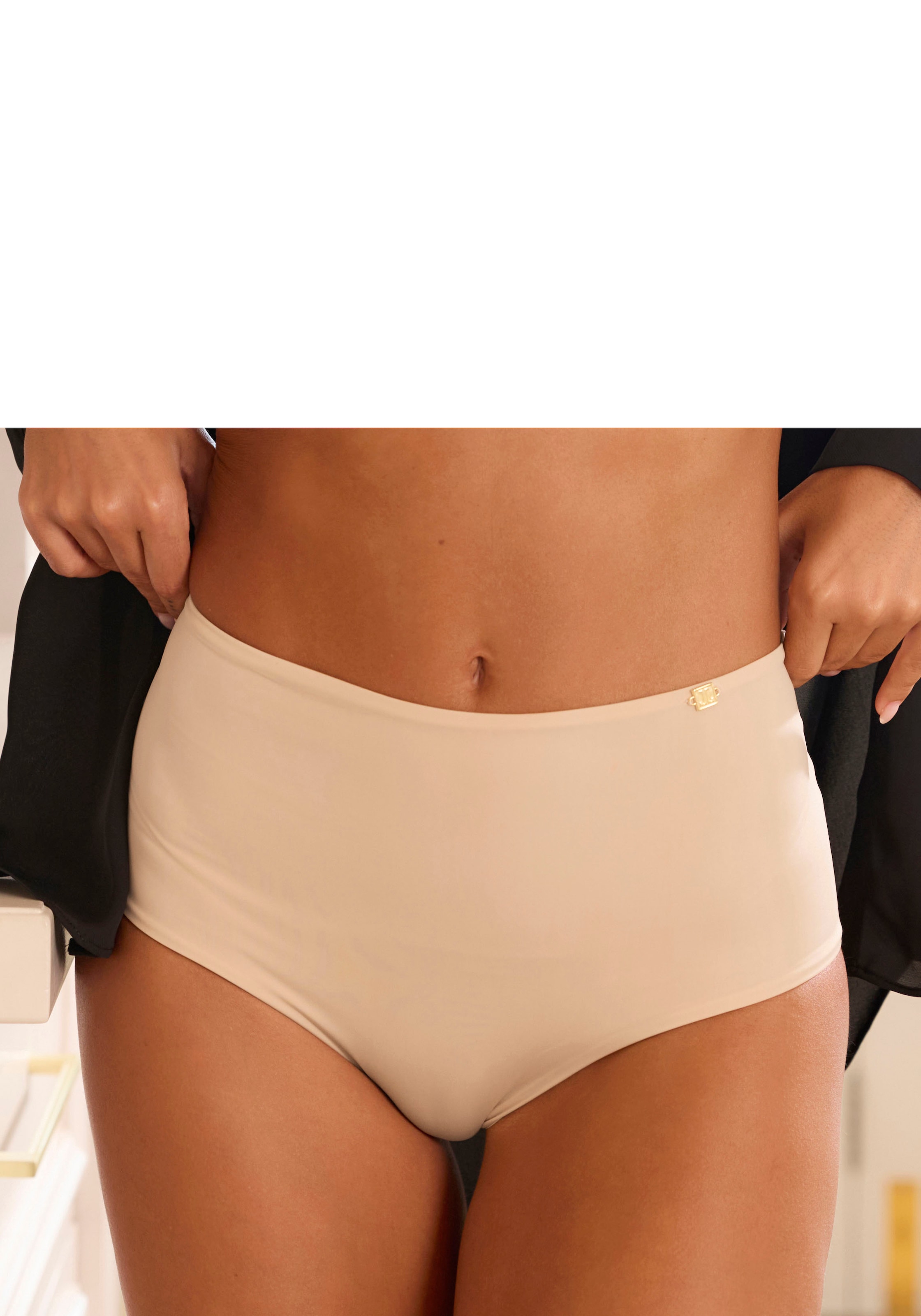 JETTE High-Waist-Slip, mit komfortabler, flacher Kantenverarbeitung, sexy Dessous, Reizwäsche