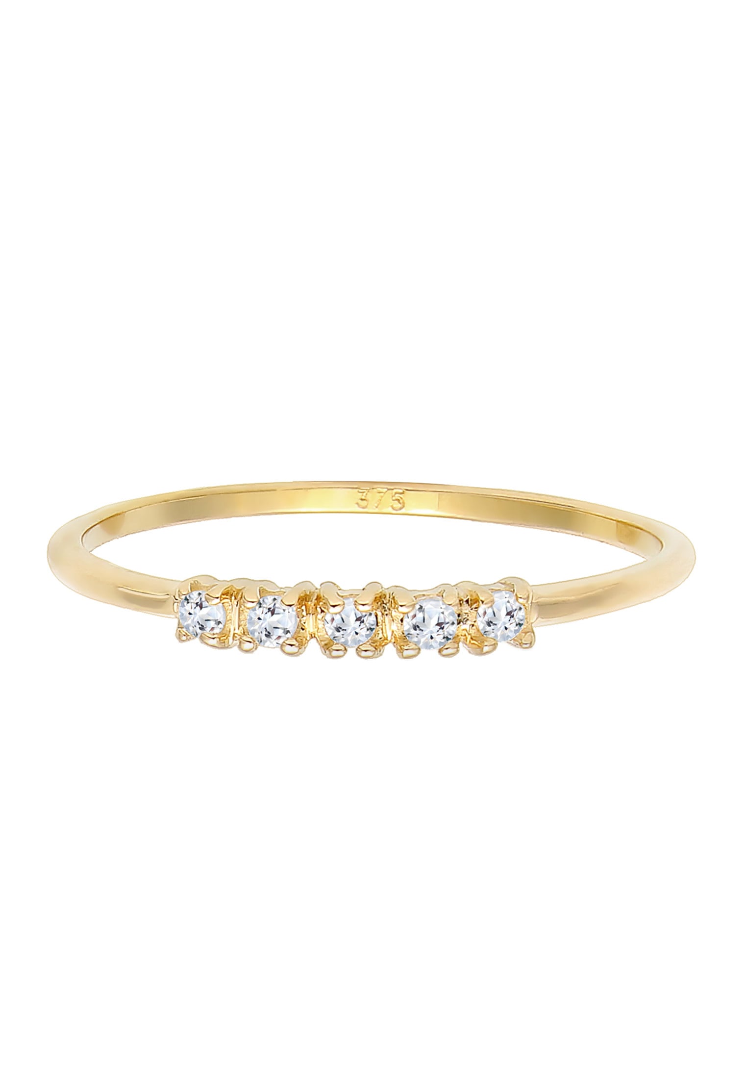 Elli Premium Verlobungsring »Ring Verlobungsring Topas Weiß 375 Gelbgold«