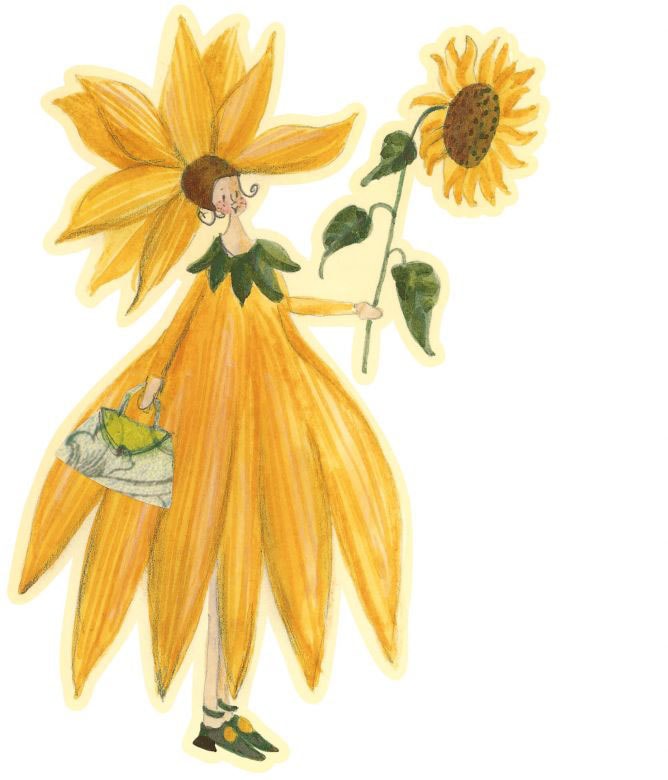 Wall-Art Wandtattoo bestellen Sonnenblumen »Gelbe Fee (1 Mädchen«, St.) bequem