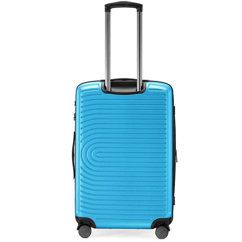 Hauptstadtkoffer Hartschalen-Trolley »Mitte, 68 cm, cyanblau«, 4 Rollen, Hartschalen-Koffer Reisegepäck TSA Schloss Volumenerweiterung