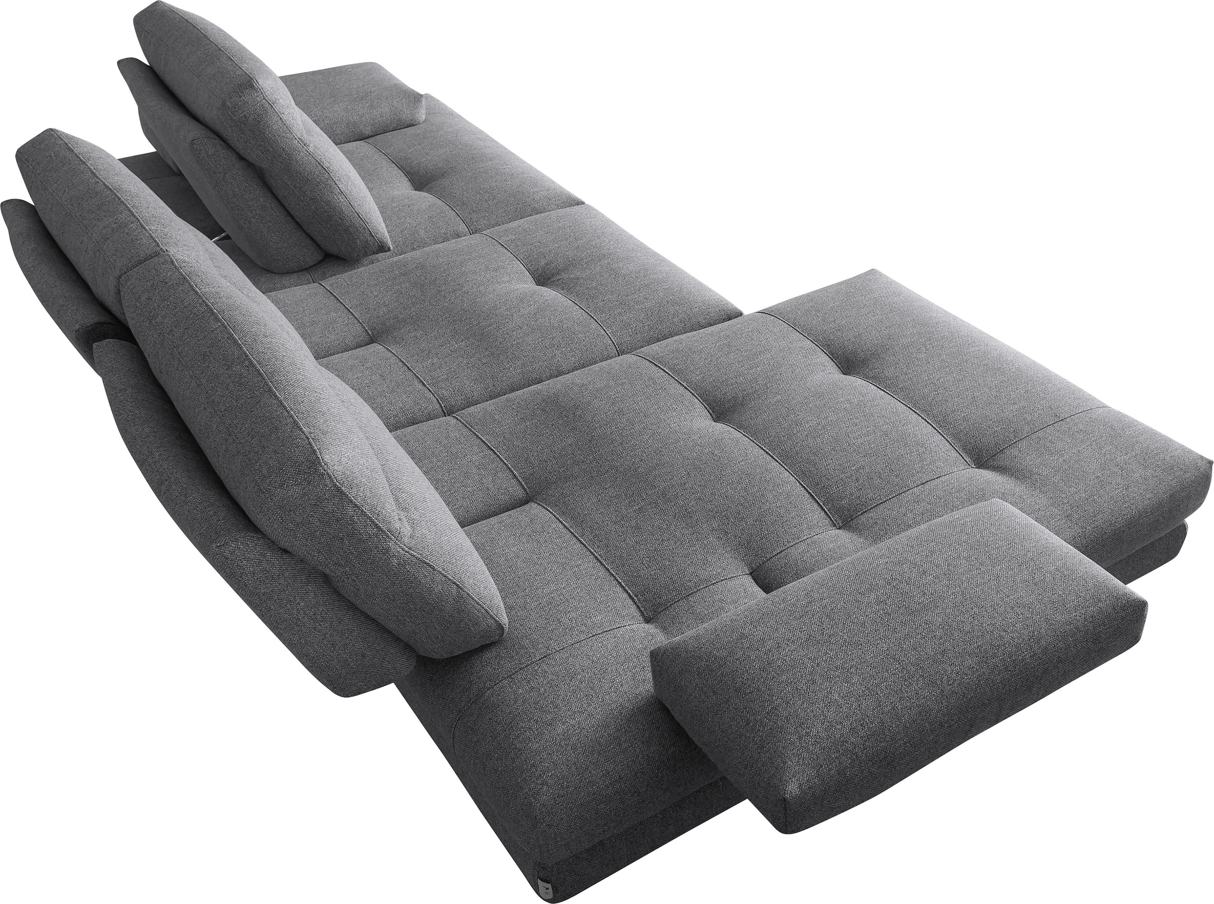 CALIA ITALIA Ecksofa »Toby Wing, B/T: 288/153 cm, Designsofa mit hohem Sitzkomfort, L-Form« inklusive Sitztiefenverstellung, Füße in chrom glänzend