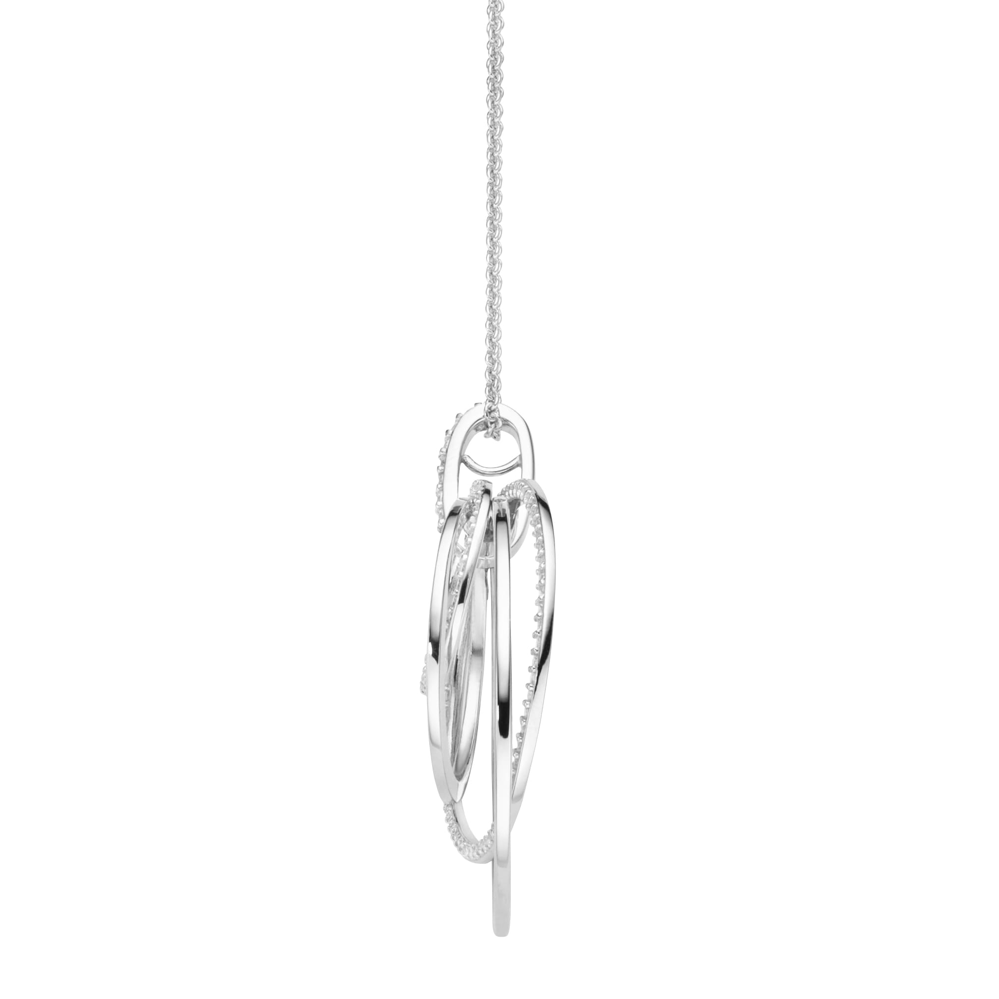GIORGIO MARTELLO MILANO Kette mit Anhänger »Kette Anhänger, 4 Ringe beweglich, Silber 925«