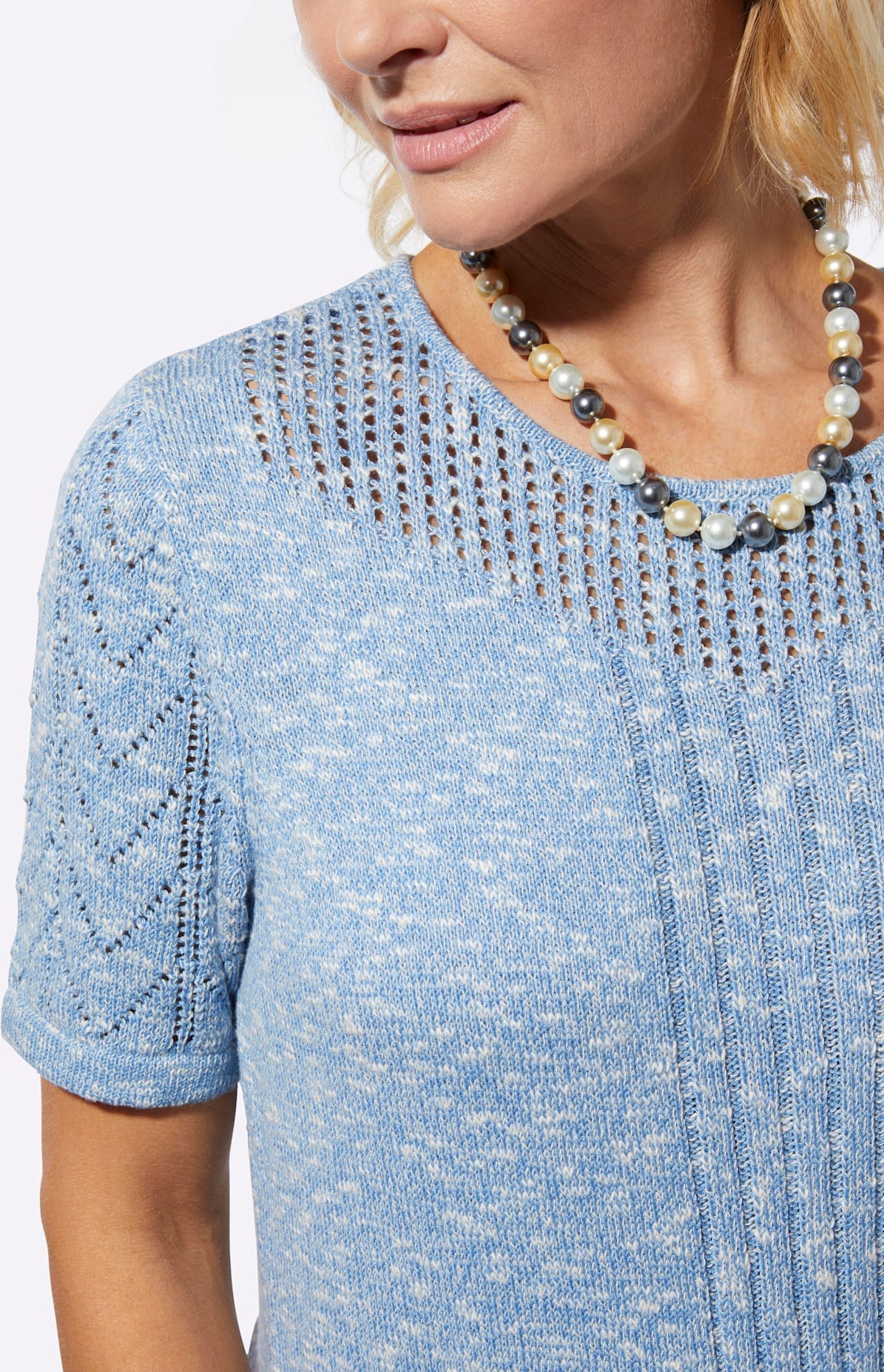 Classic Rundhalspullover »Ajour-Pullover«