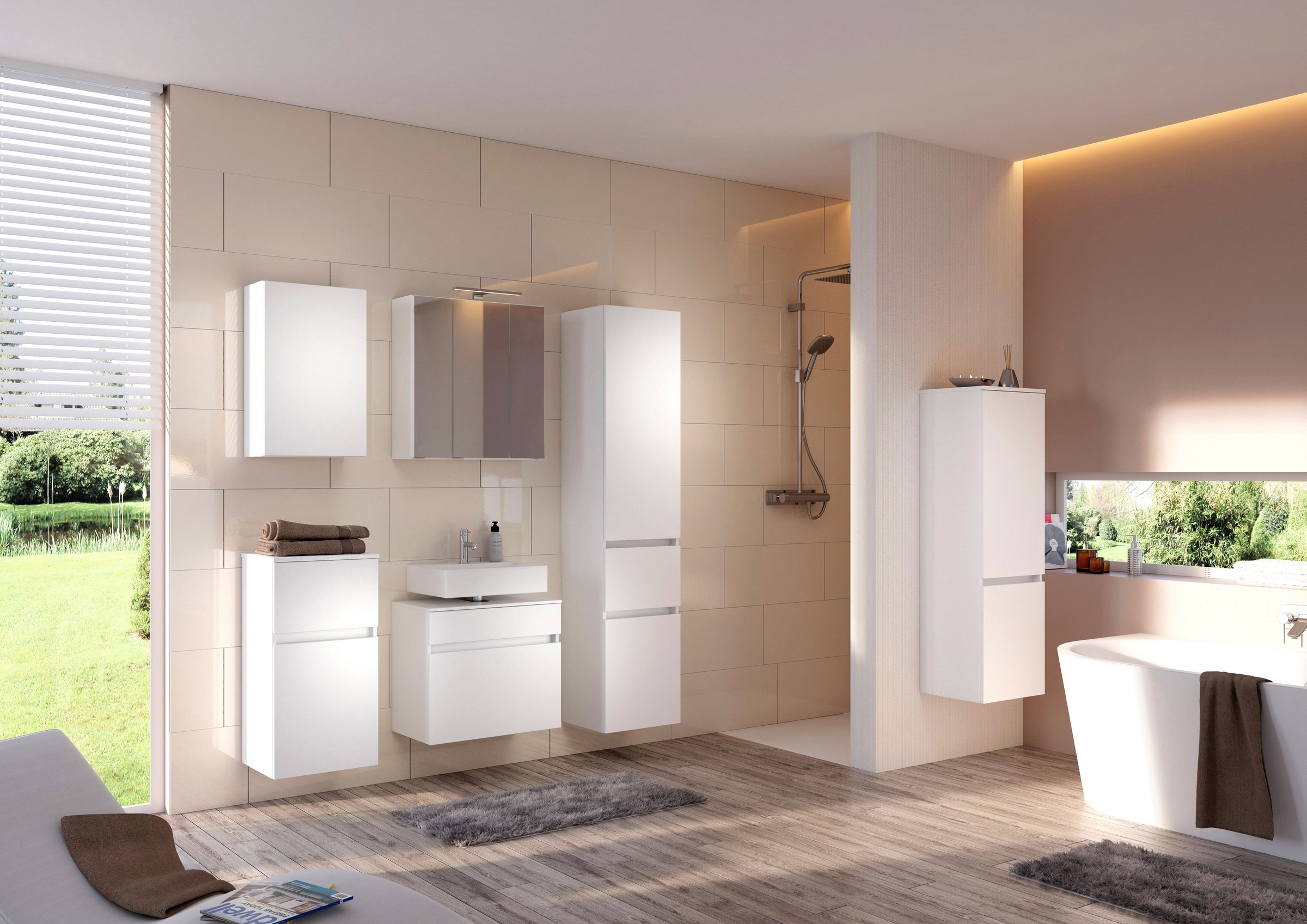 welltime Hängeschrank »Baabe«, Badmöbel Breite 40 cm