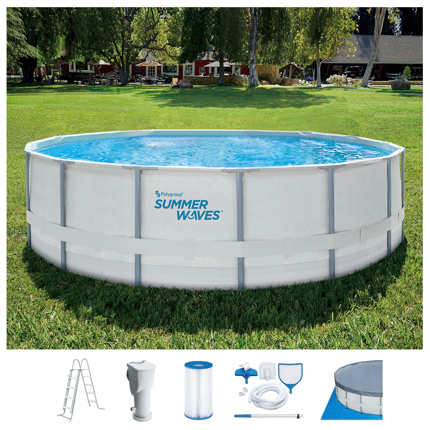 SummerWaves Rundpool »Elite«, (Set, 7 tlg.), ØxH: 488x122 cm kaufen