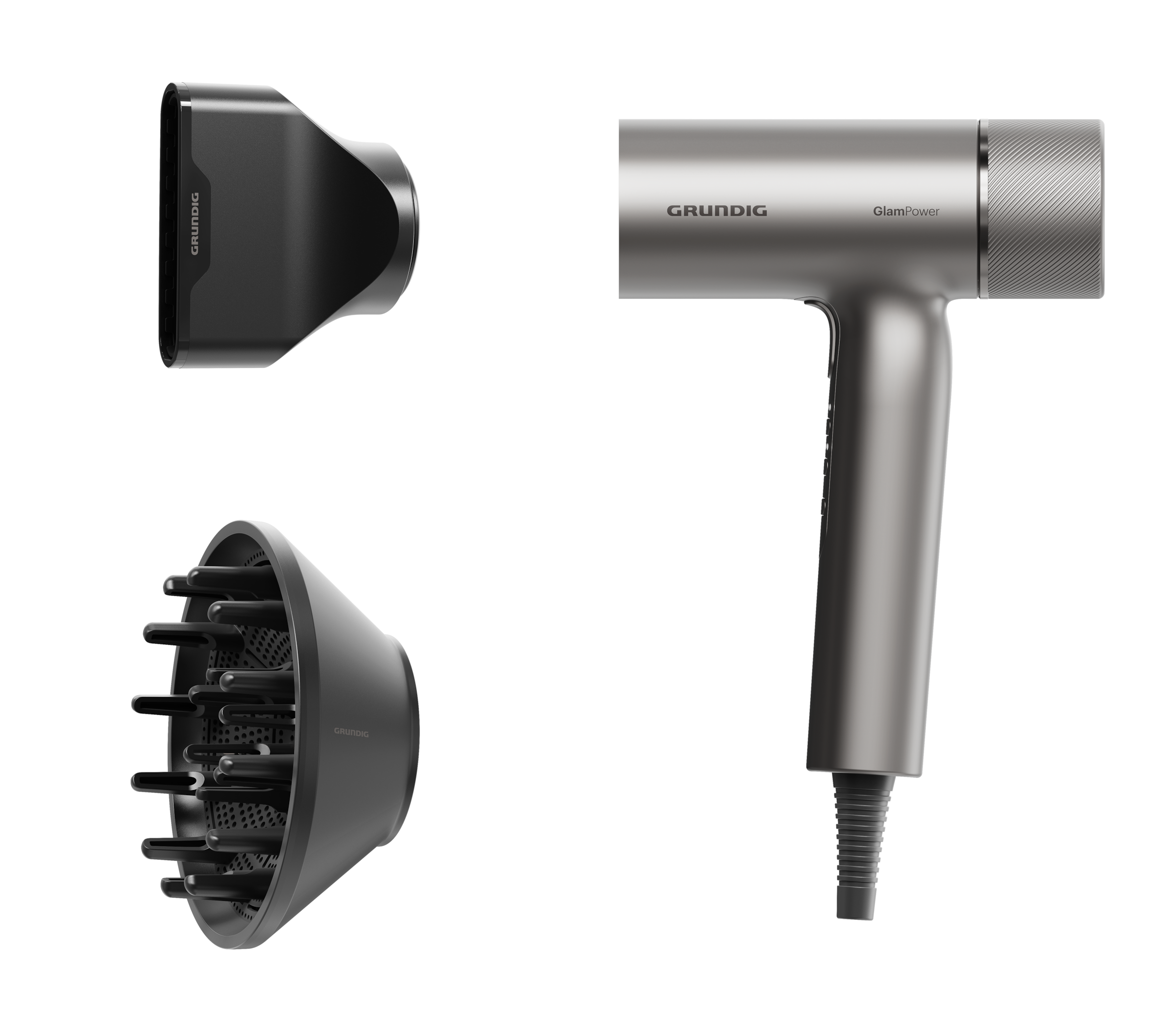 Grundig Haartrockner »HD 8680« 1.600 W 2 Aufsätze Haartrockner