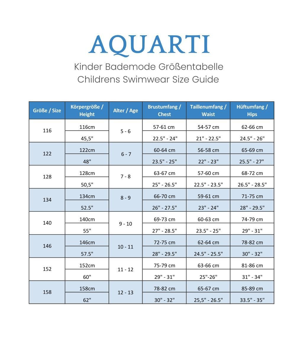 AQUARTI Bustier-Bikini »Bikini Mädchen Sport Bikini Racerback Bustier & Bikinislip«