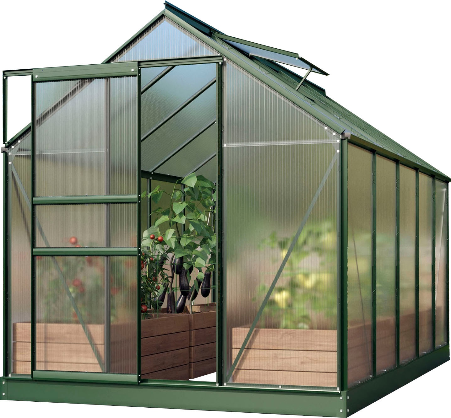 Vitavia Gewächshaus »Venus 6200«, Alu-Profile, 4 mm Hohlkammerplatten