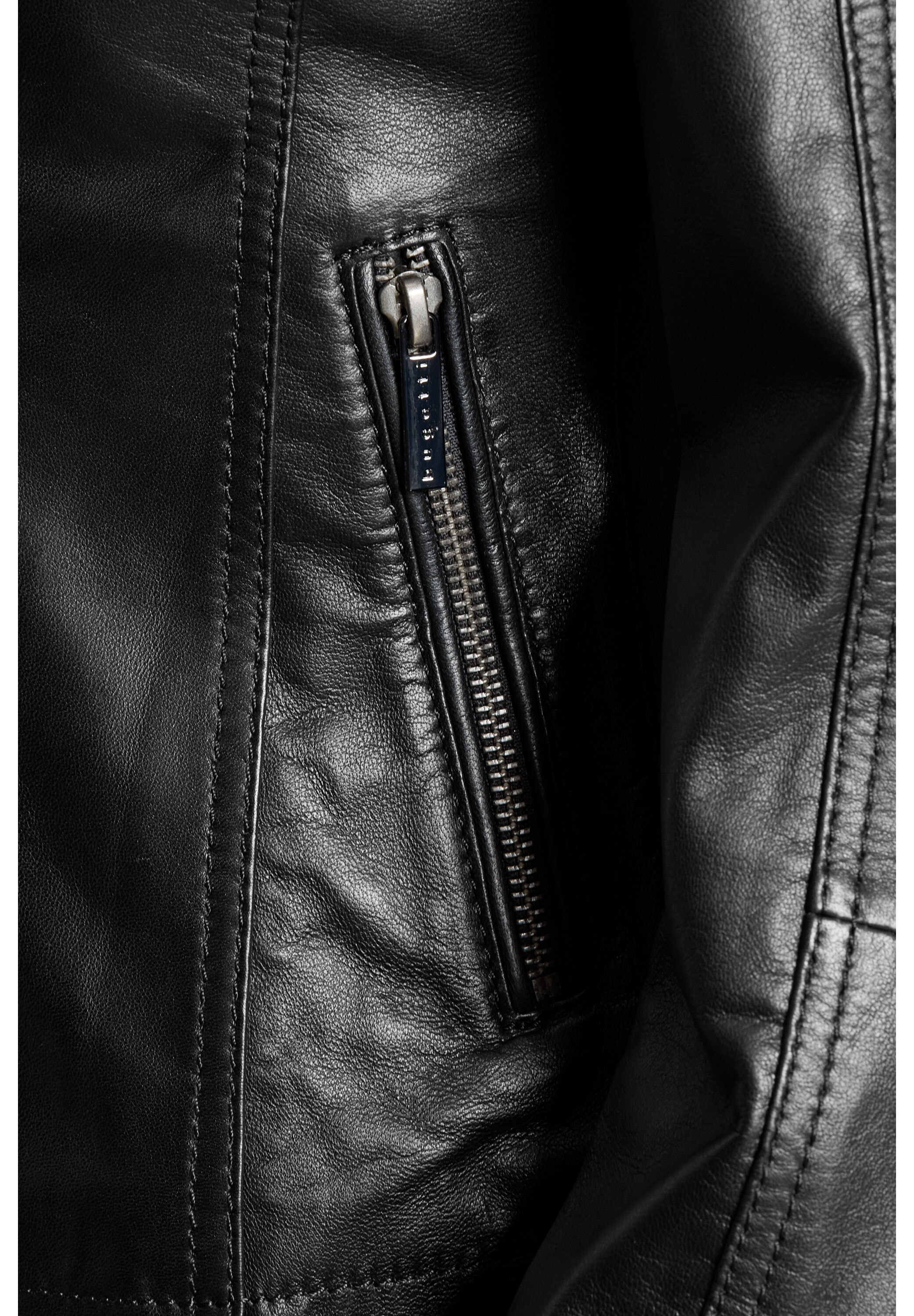 bugatti Lederjacke »bugatti Lederjacke« ohne Kapuze mit Umlegekragen