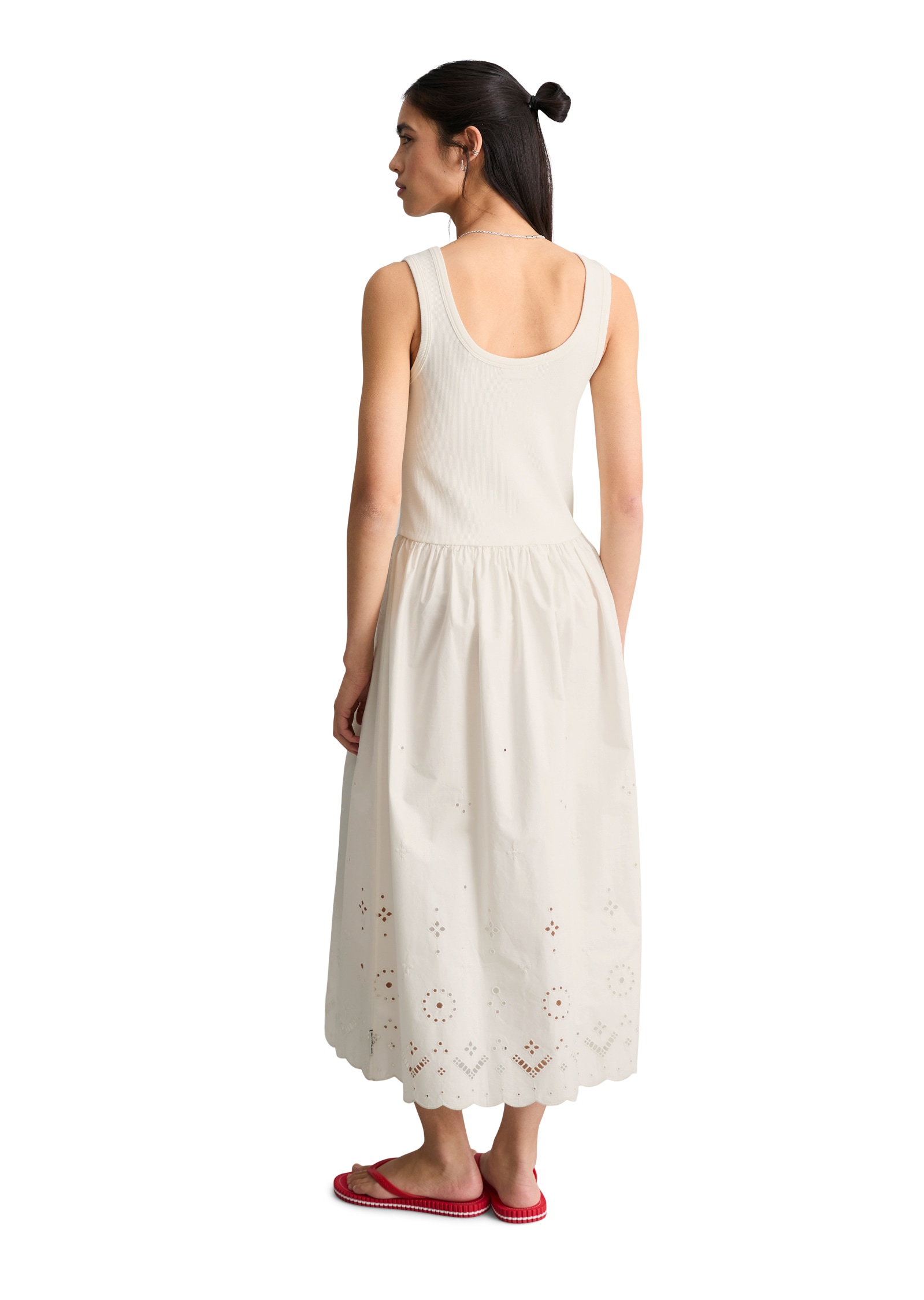 Marc O'Polo DENIM Trägerkleid mit Spitzenrock aus reinem Organic Cotton