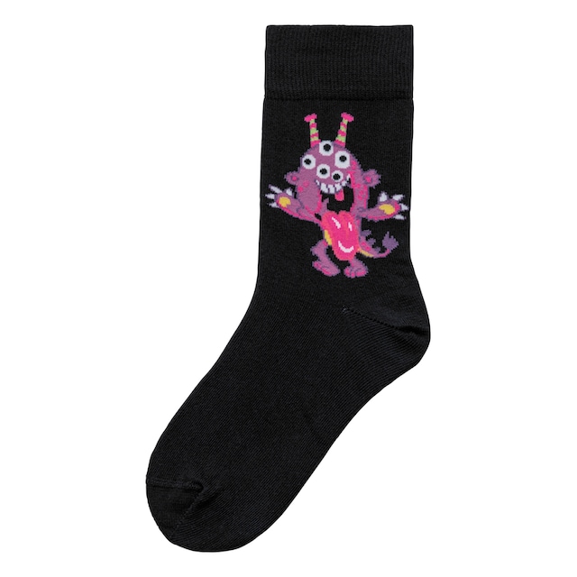 H.I.S Freizeitsocken, (5 Paar), mit lustigen Monstermotiven bei ♕