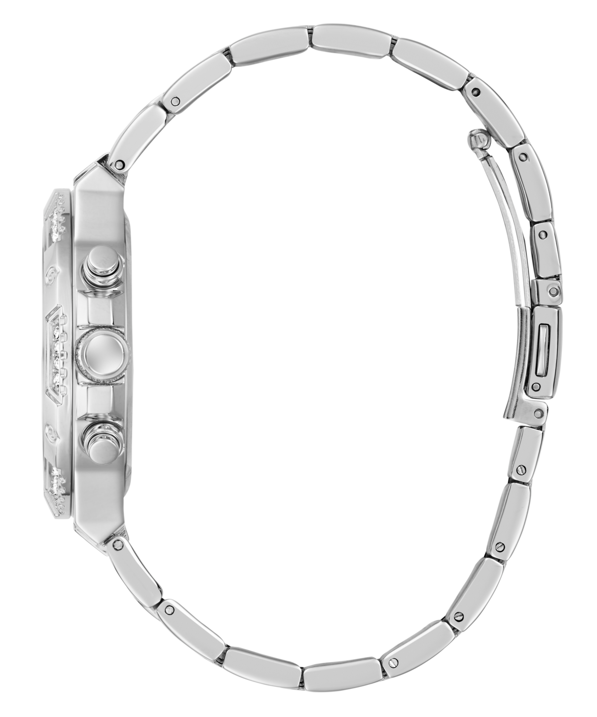 Guess Multifunktionsuhr »HARLOW« Quarzuhr, Armbanduhr, Damenuhr, Edelstahlarmband, Datum