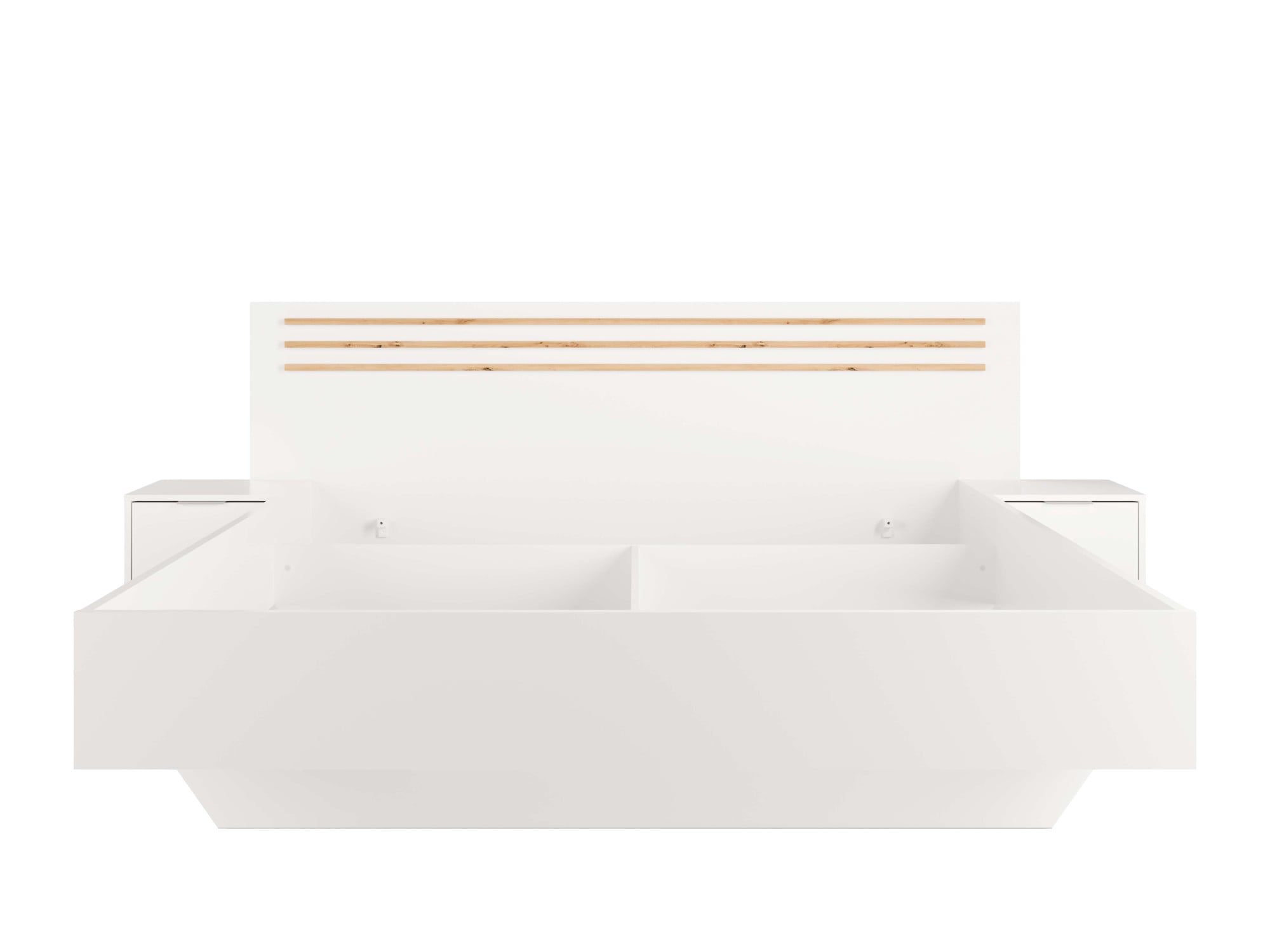 INOSIGN Bett »Bettgestell Calera mit zwei Nachttischen (Schlaffläche 180x200 cm)«, (Set, Bett mit 2 Nakos und 2 Schubladen), Bettgestell, mit Schubladen, BxTxH 265x204x96 cm