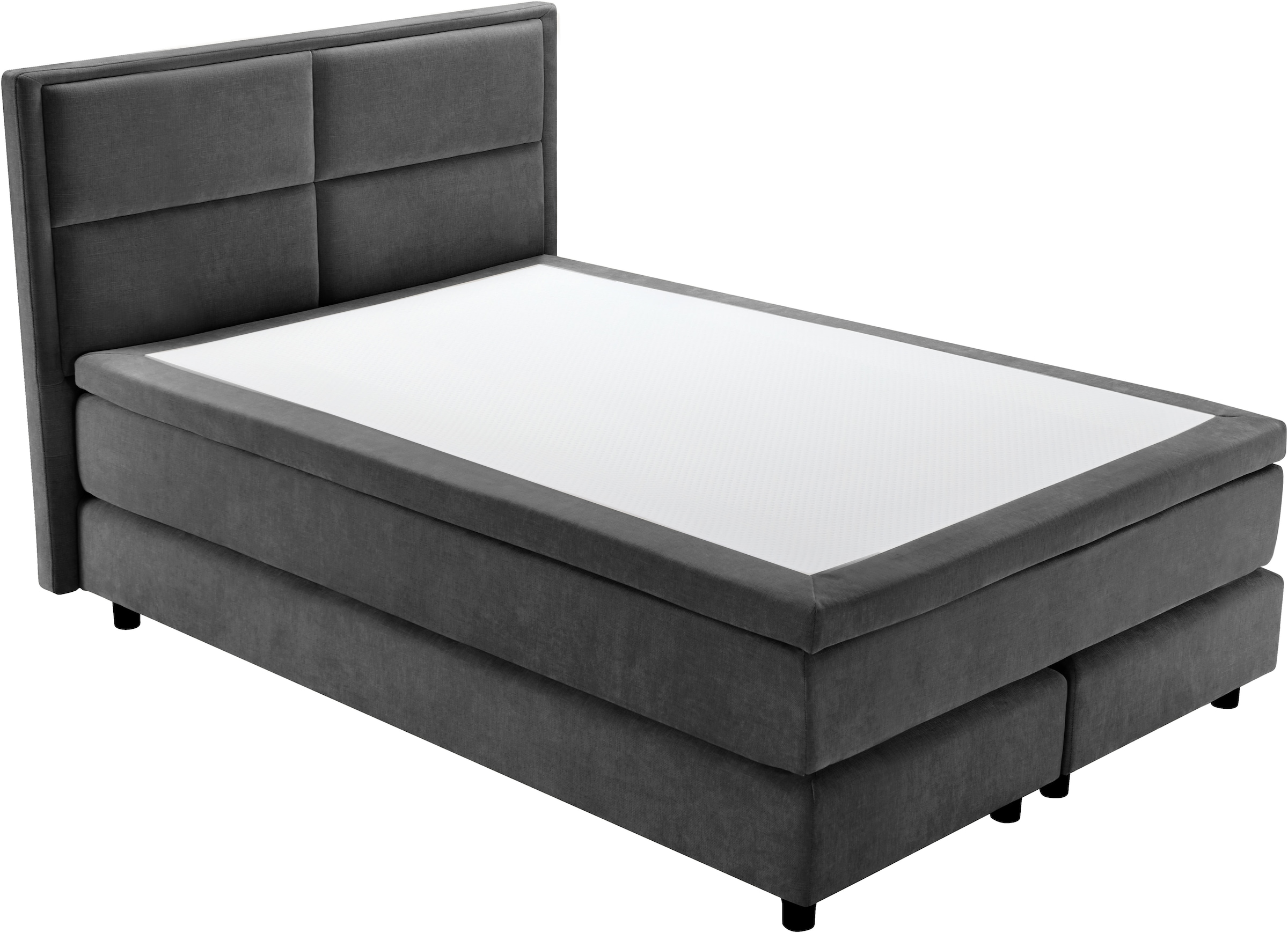 OTTO home Boxspringbett »VIVIANNE in den Breiten 140 & 180cm erhältlich, inkl. 7cm Luxus-Topper« erhältlich in den Farben anthrazit und beige