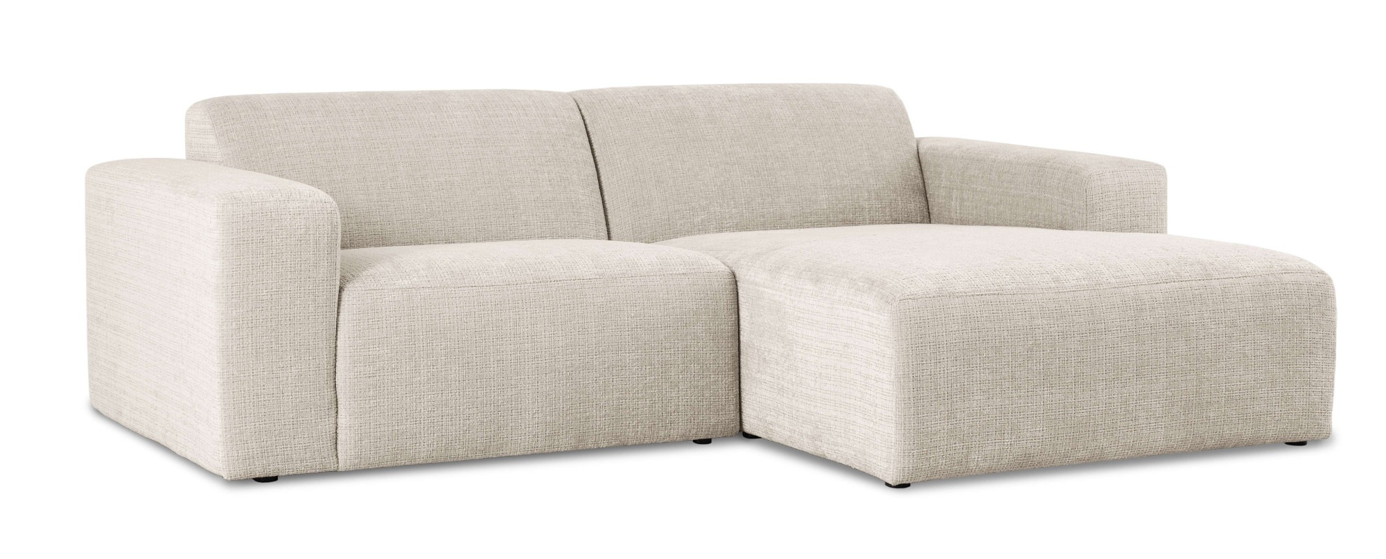 OTTO home Ecksofa »Koa, 228 cm, L-Form, Modulsofa in Cord, Chenille, Struktur, Webstoff« Designsofa, weicher Lounge-Sitzkomfort, Welleunterfederung, bodentief