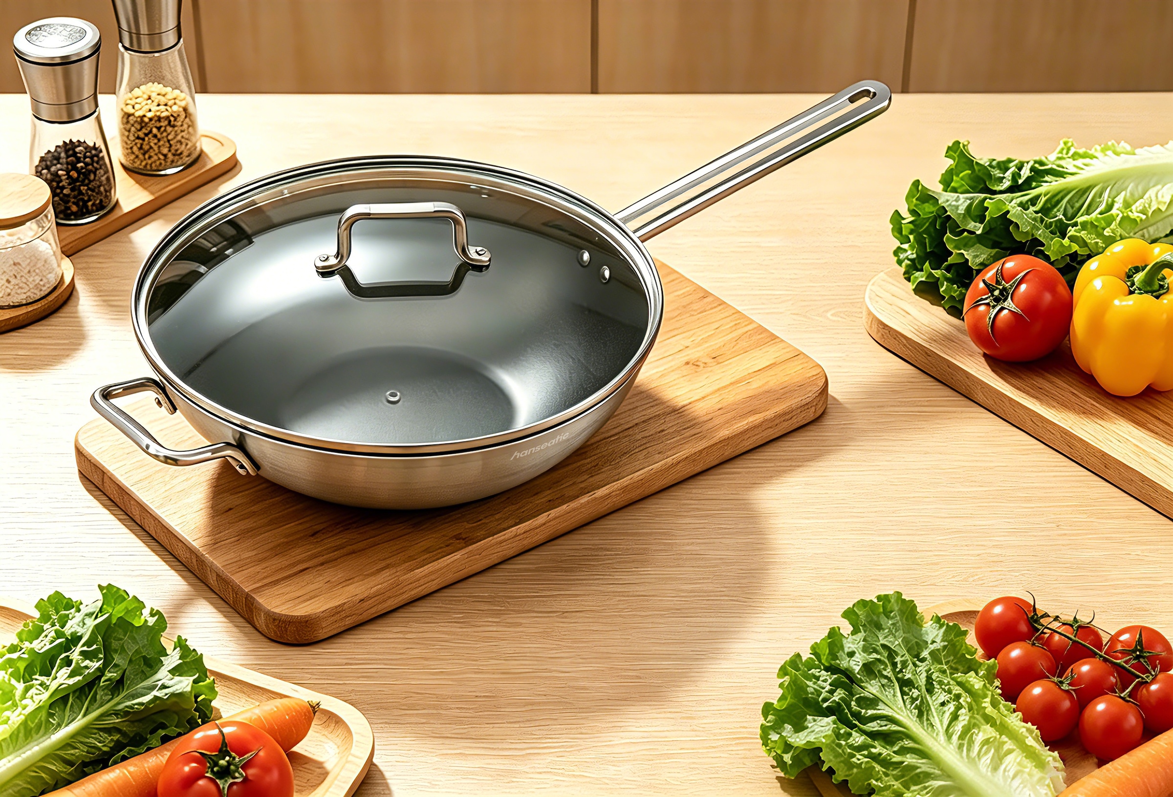 Hanseatic Wok »DAILY« Edelstahl 18/10 1 tlg. mit Antihaftbeschichtung, für alle Herdarten, Induktion