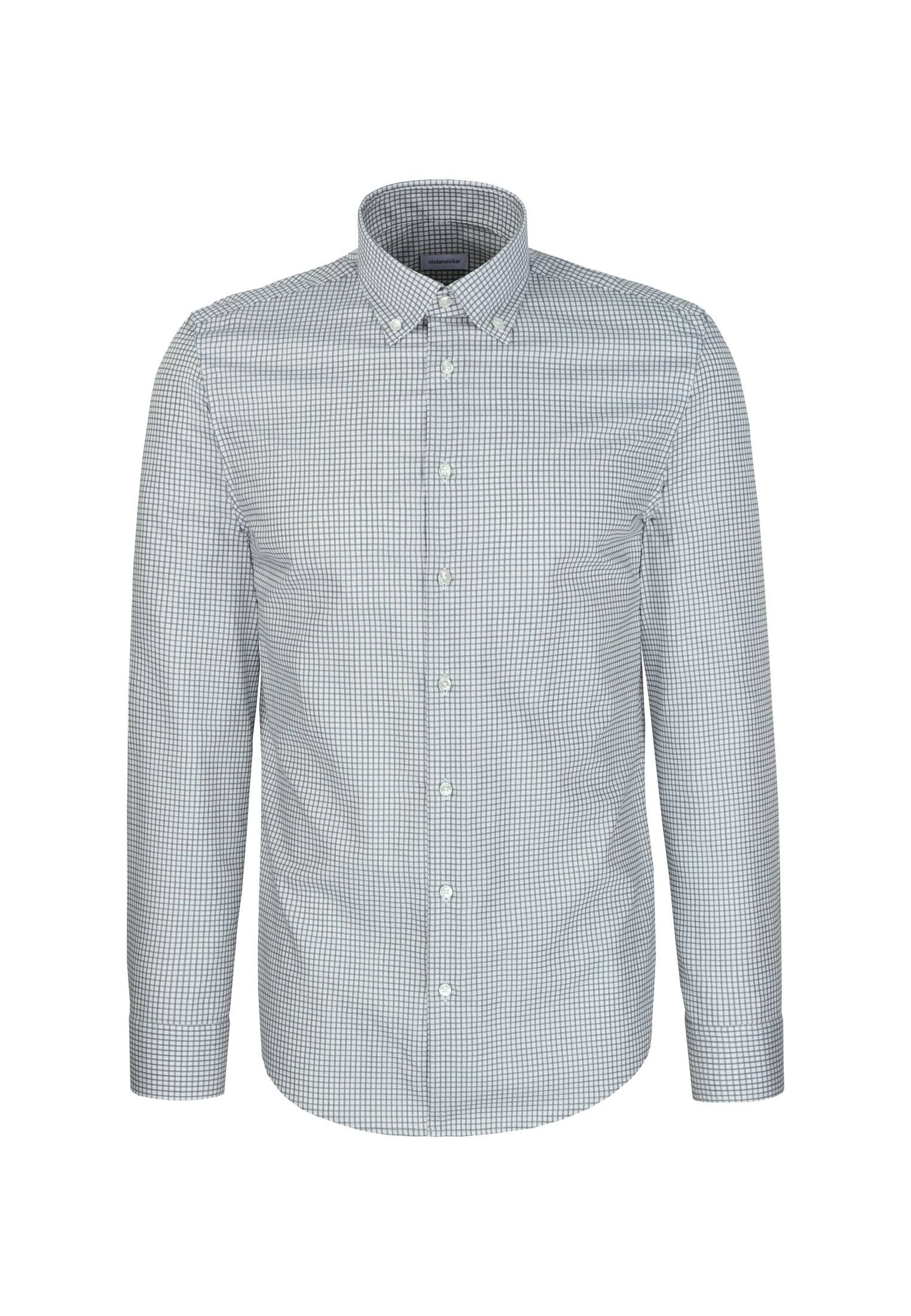 seidensticker Businesshemd »Schwarze Rose« Shaped 1/1 Button-Down-Kragen Karo